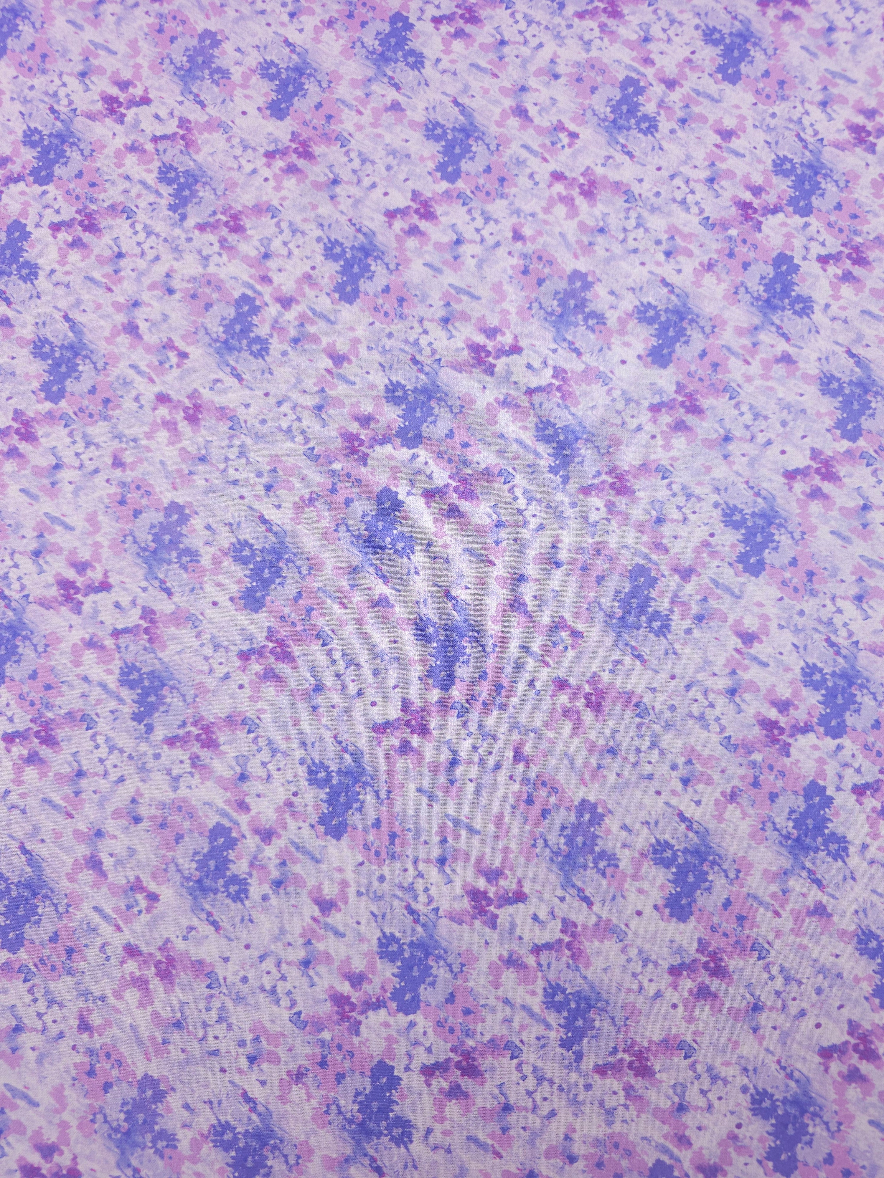 Lilac Floral Monet 100% Cotton