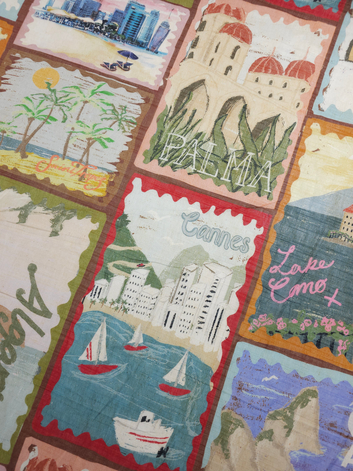 Italian Postcards Cotton Voile