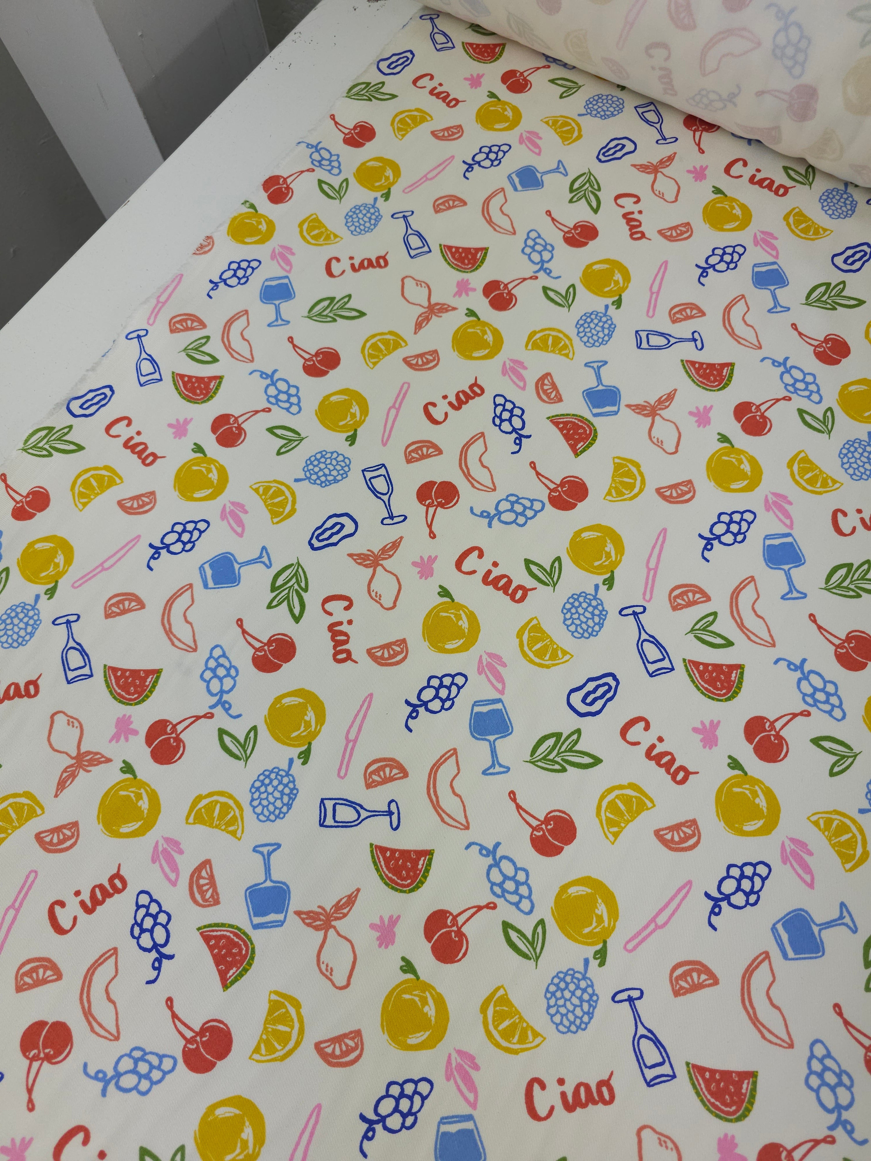 Summer Fruit Ciao Lightweight Cotton Sateen Twill