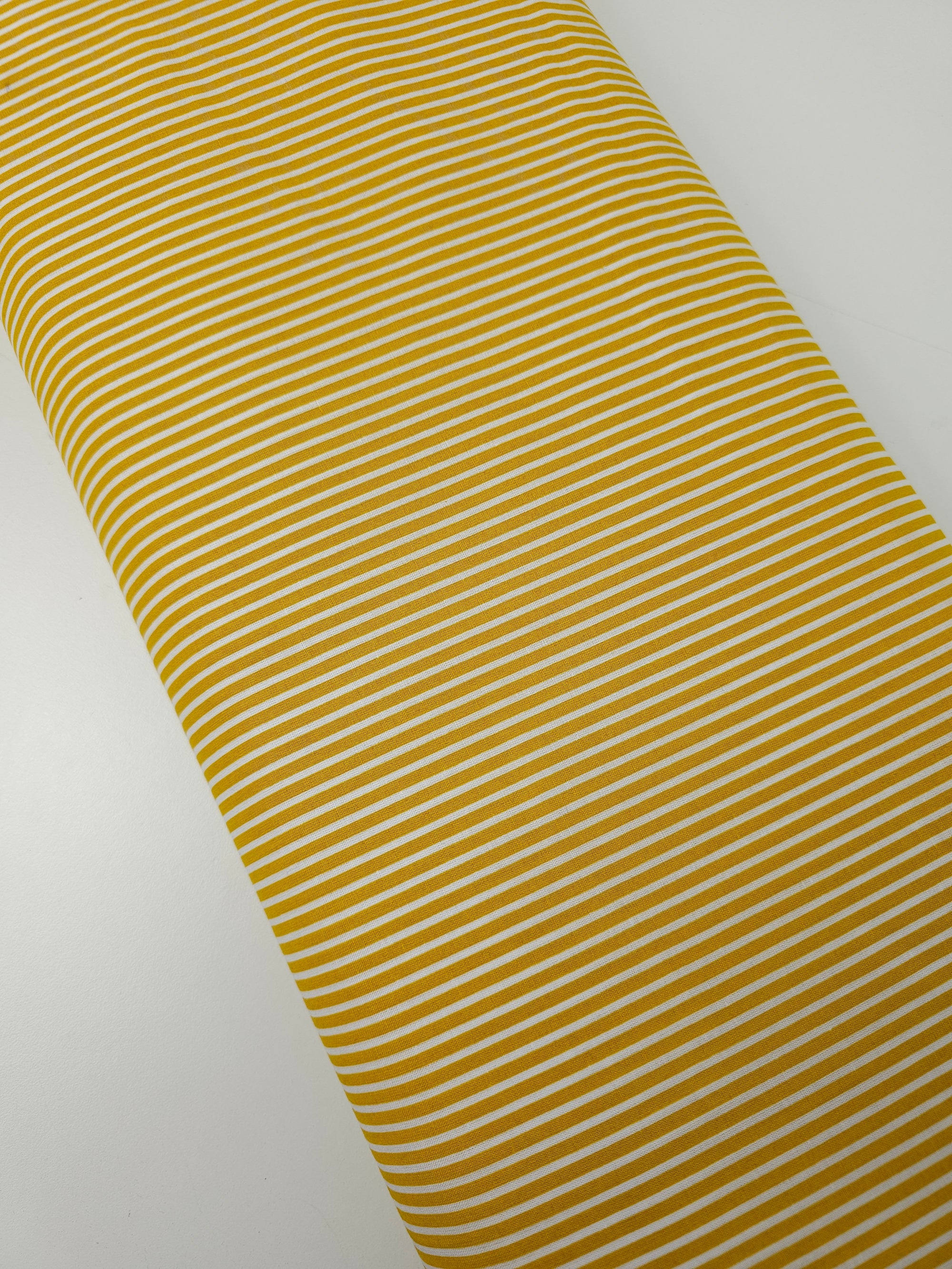 Mustard Yellow Stripe 100% Cotton