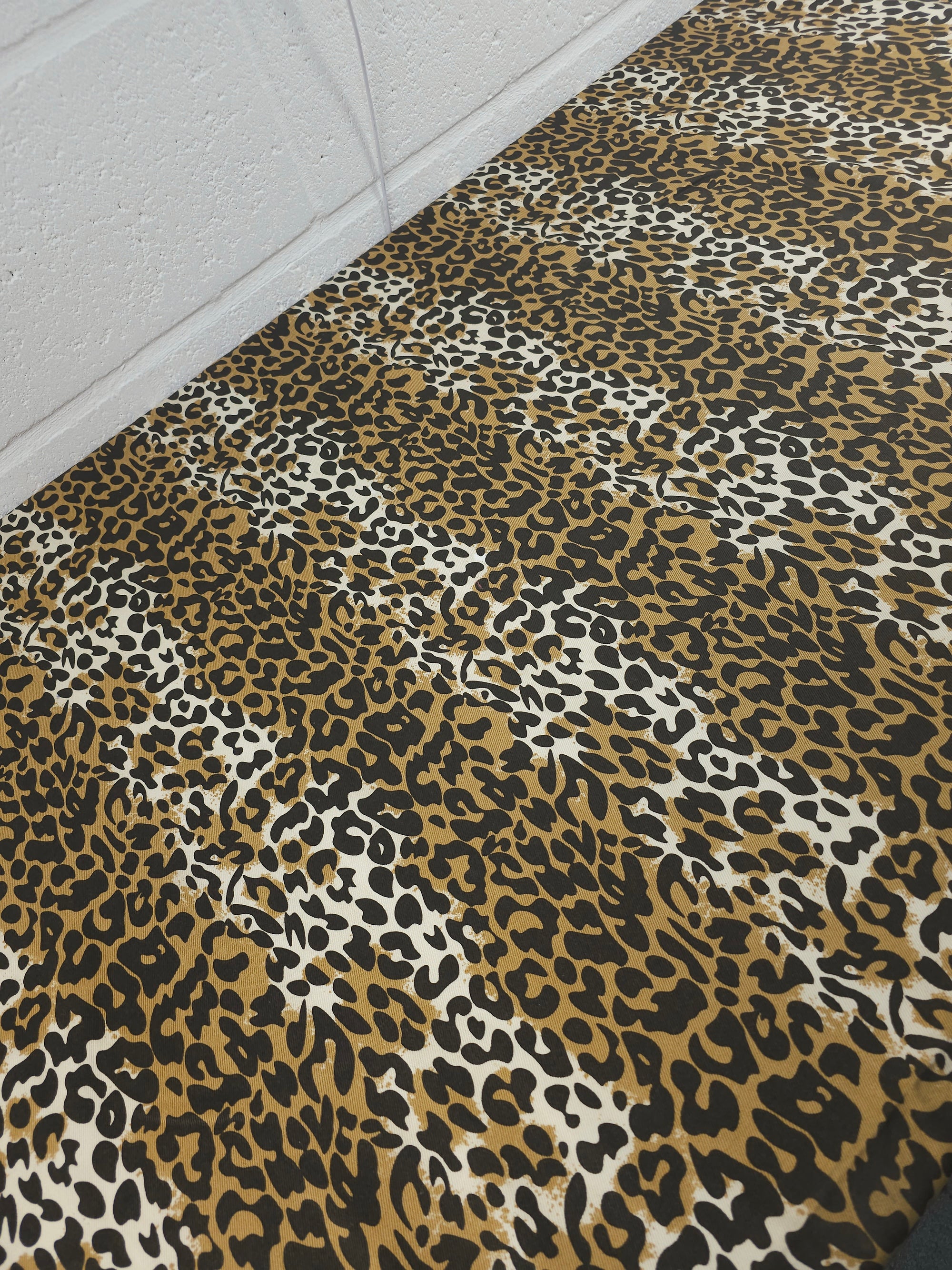 Peanut Brown/Ivory Leopard Denim
