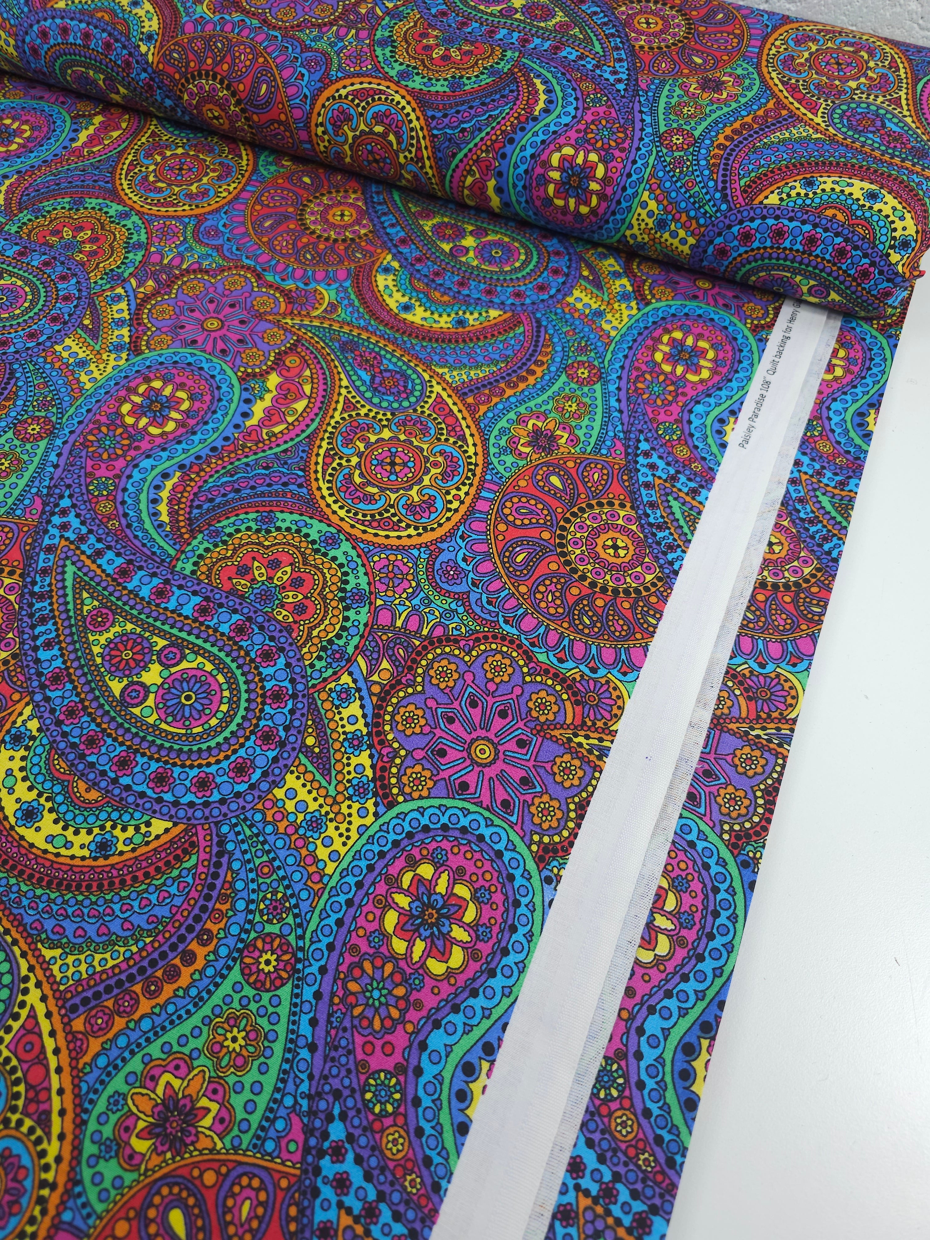 Quirky Paisley Paradise 100% Cotton 106” *EXTRA WIDE*