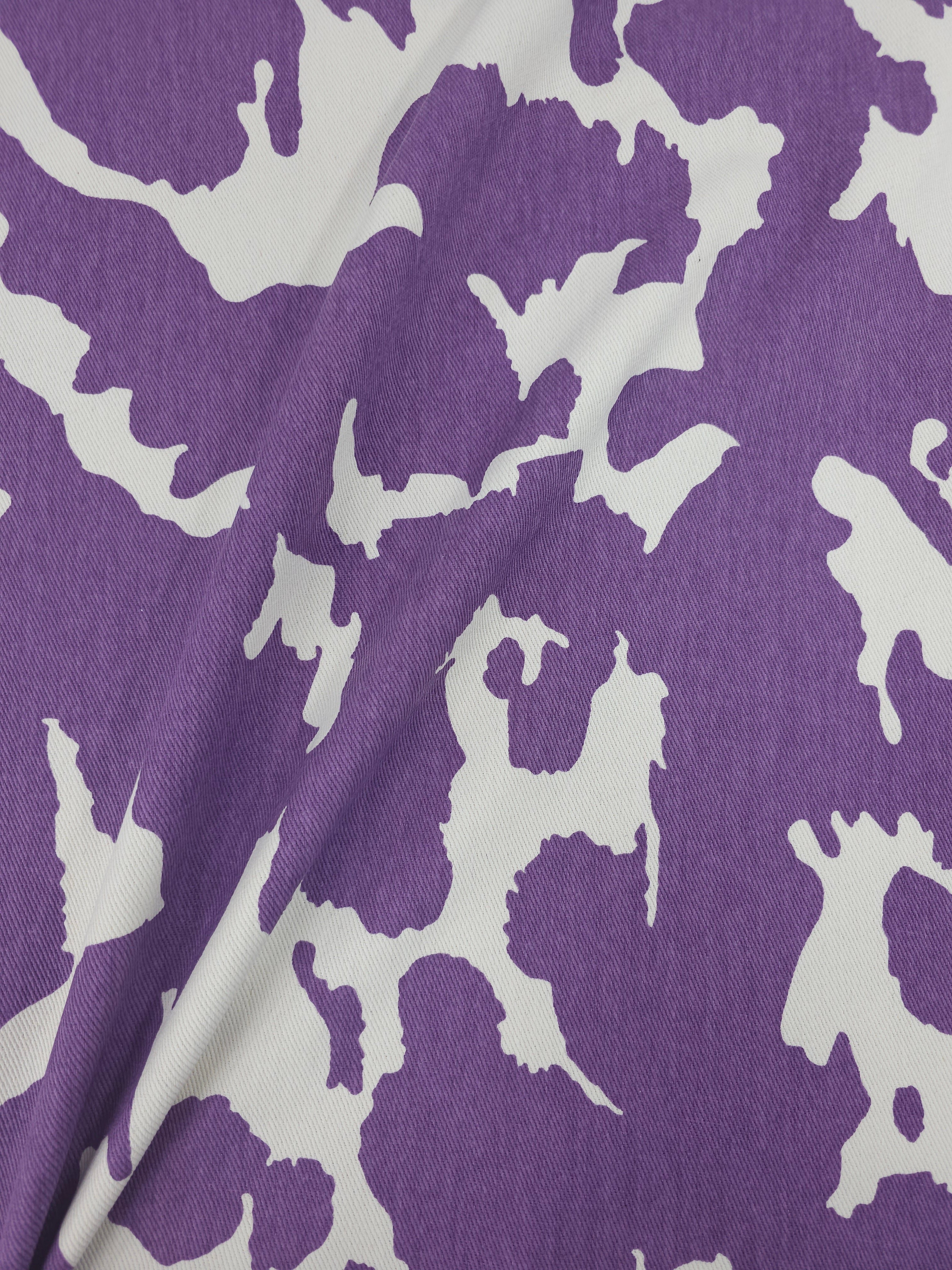Purple/White Cow Denim