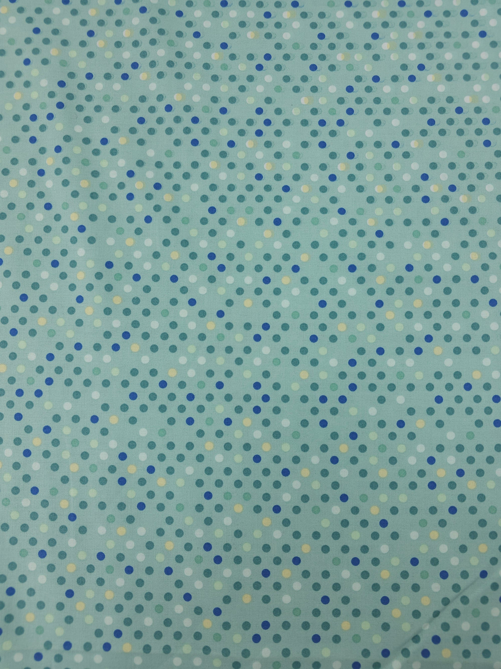 Mint Blue/Teal Geo Polka Dot  100% Cotton