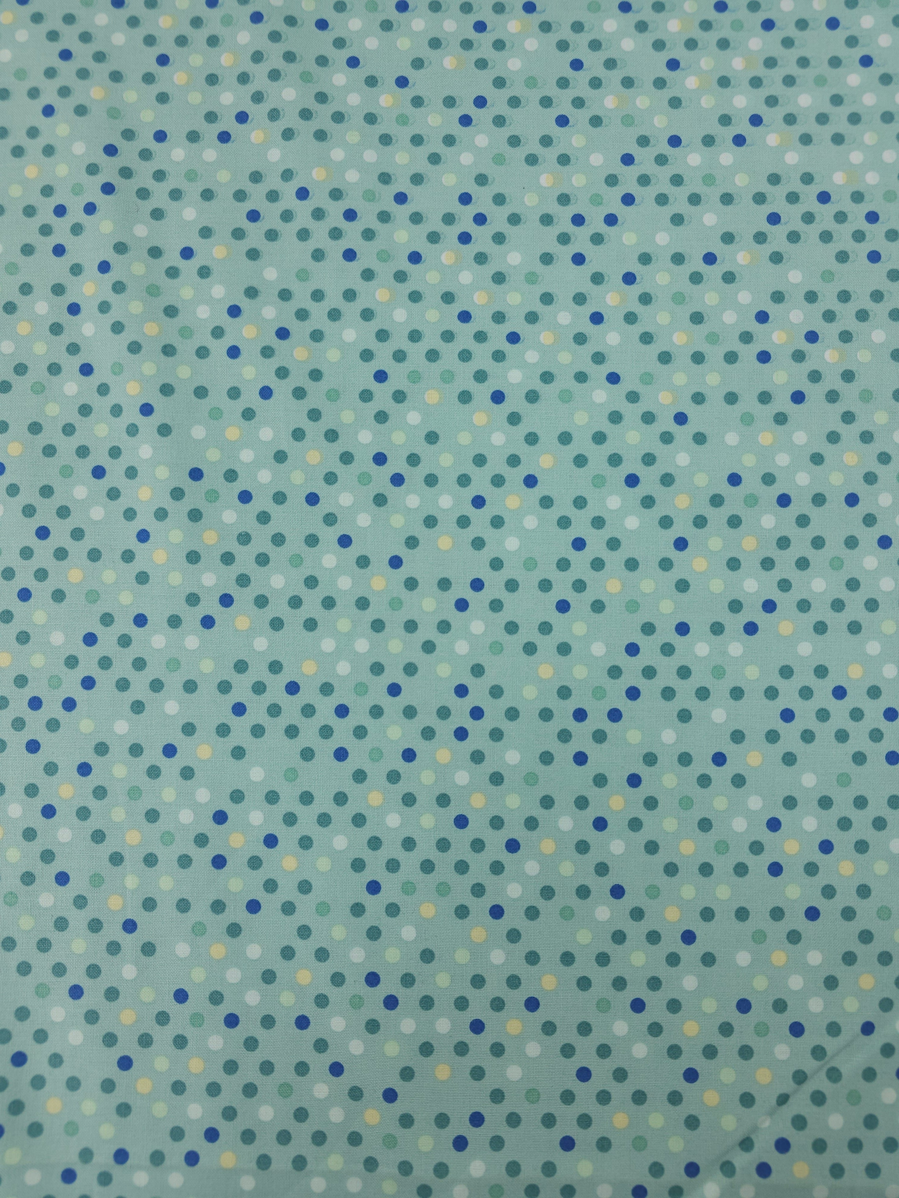 Mint Blue/Teal Geo Polka Dot  100% Cotton