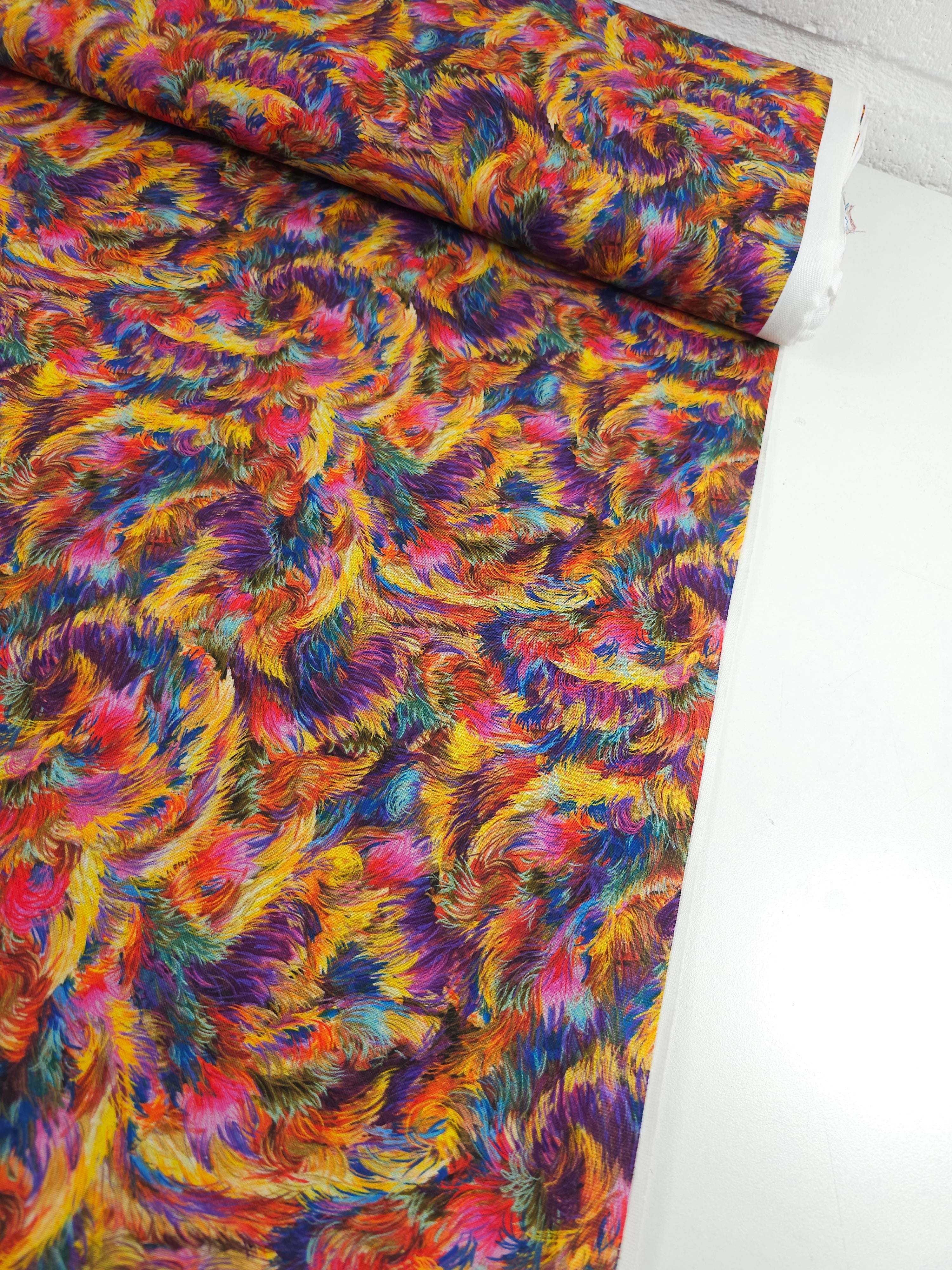 Multicolour Abstract Rio Feather 100% Cotton