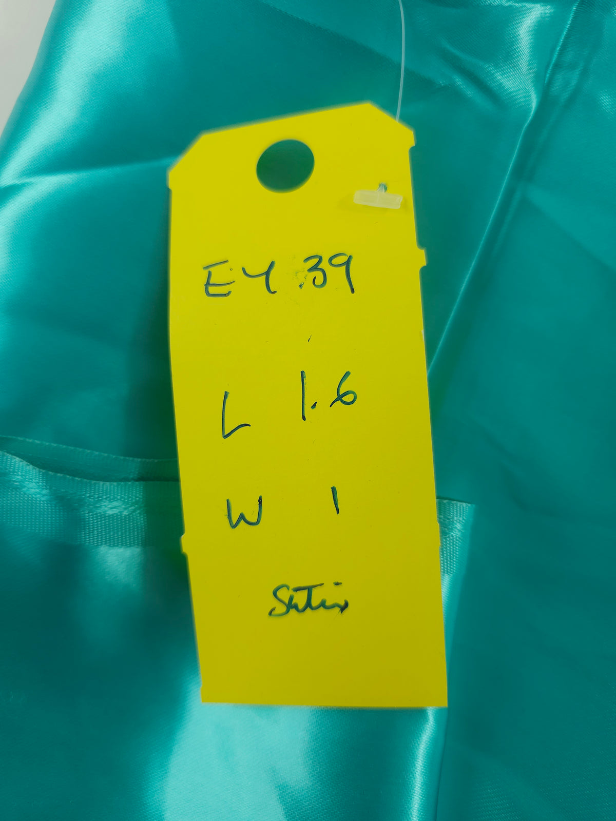Turquoise Satin- 1.6m piece