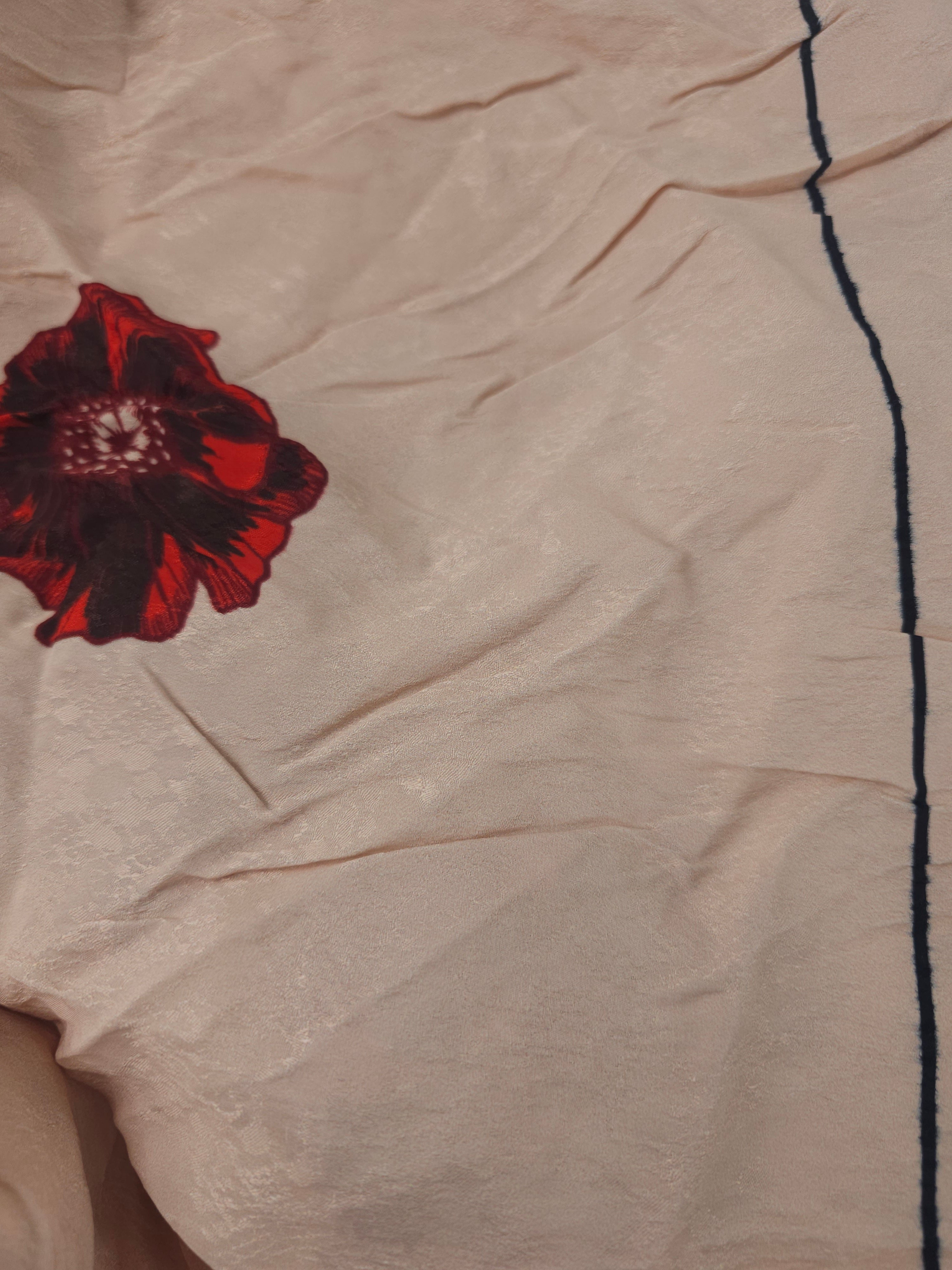Pale Pink Poppy Viscose- 5.5m piece