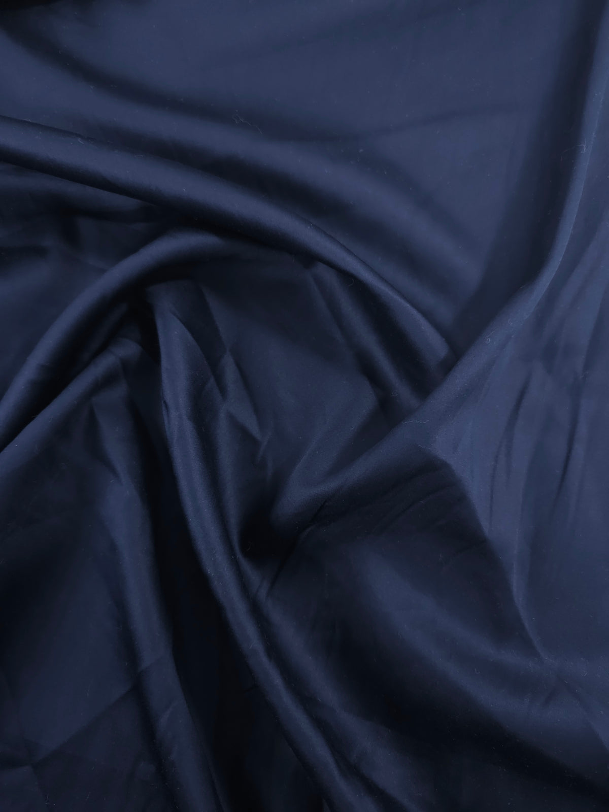 Midnight Navy Cotton Satin 60"