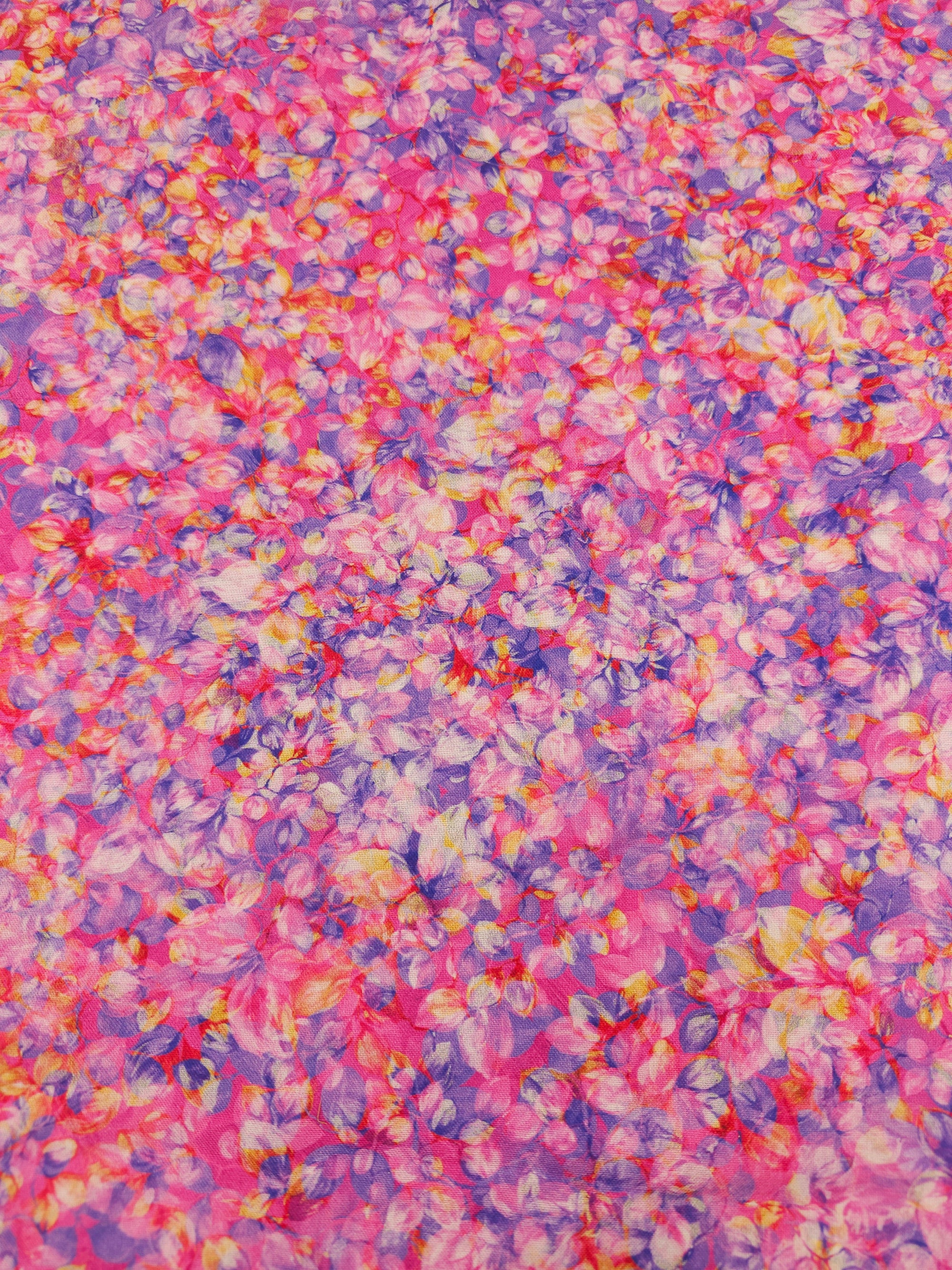 Pink Foilage Petal 100% Cotton 104” *EXTRA WIDE*