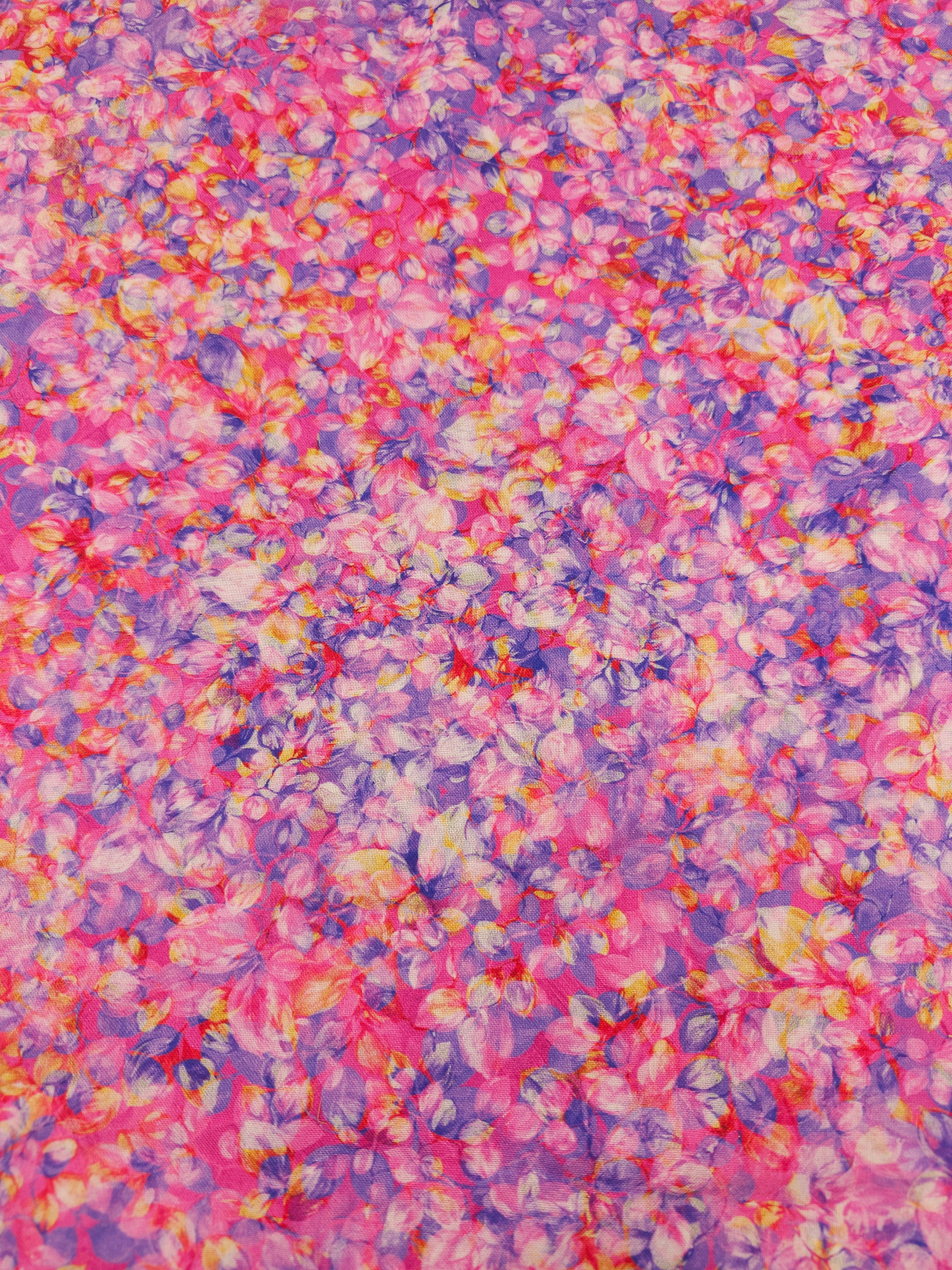 Pink Foilage Petal 100% Cotton 104” *EXTRA WIDE*