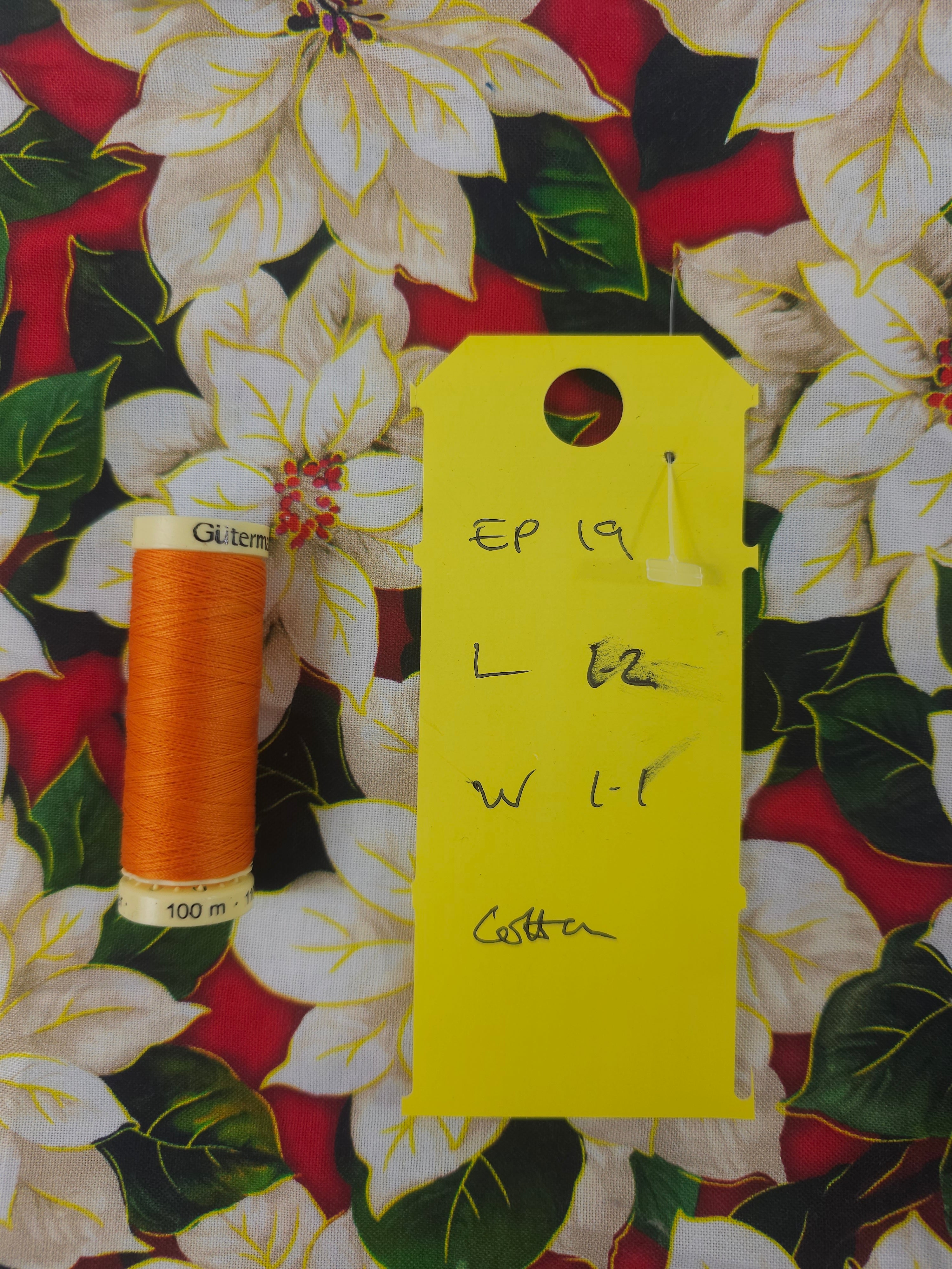 Winter rose Cotton- 1.2m piece