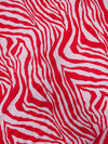 Pink/Red Zebra Stripe Viscose Jersey