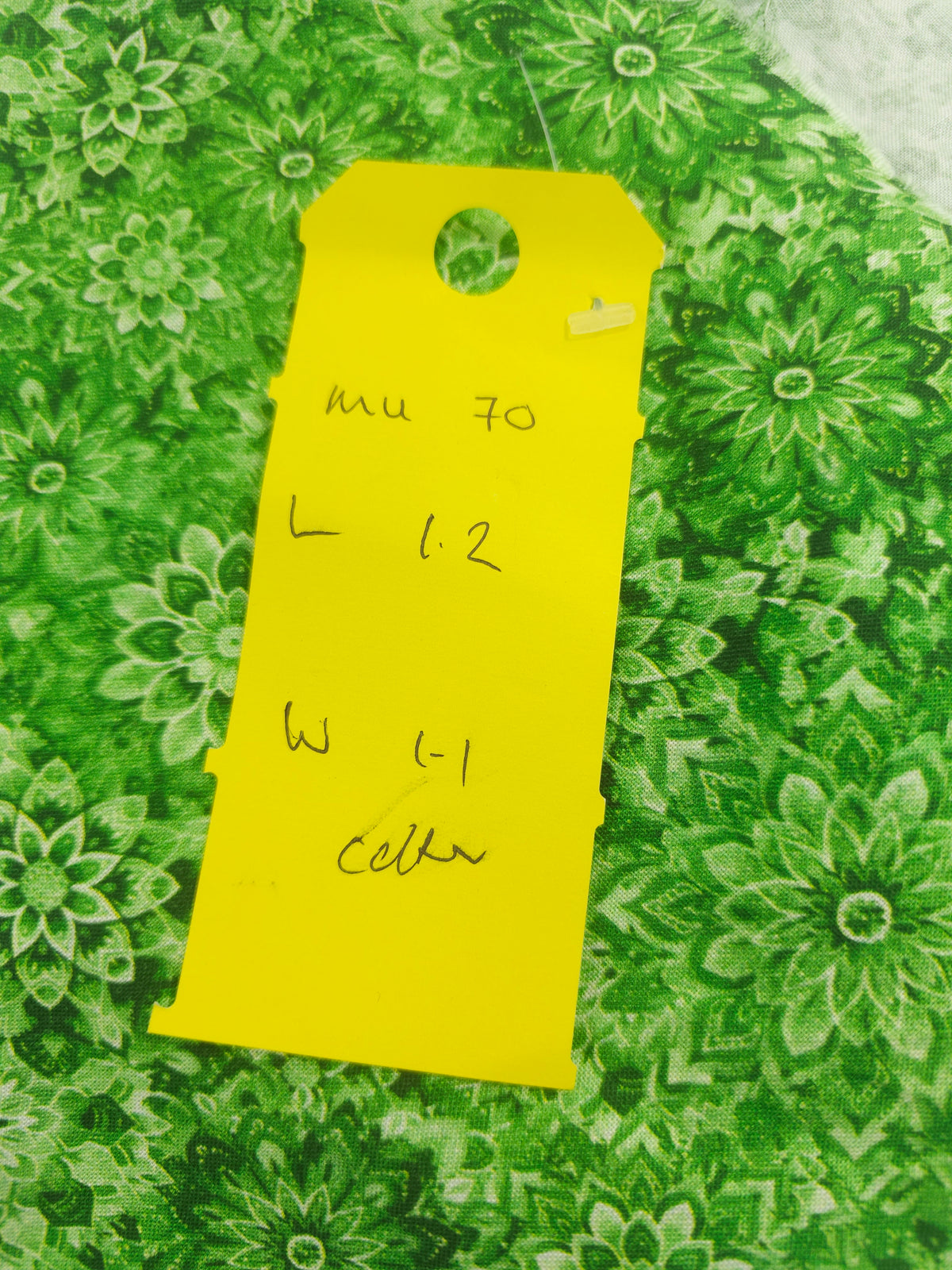 Green mandala burst Cotton- 1.2m piece