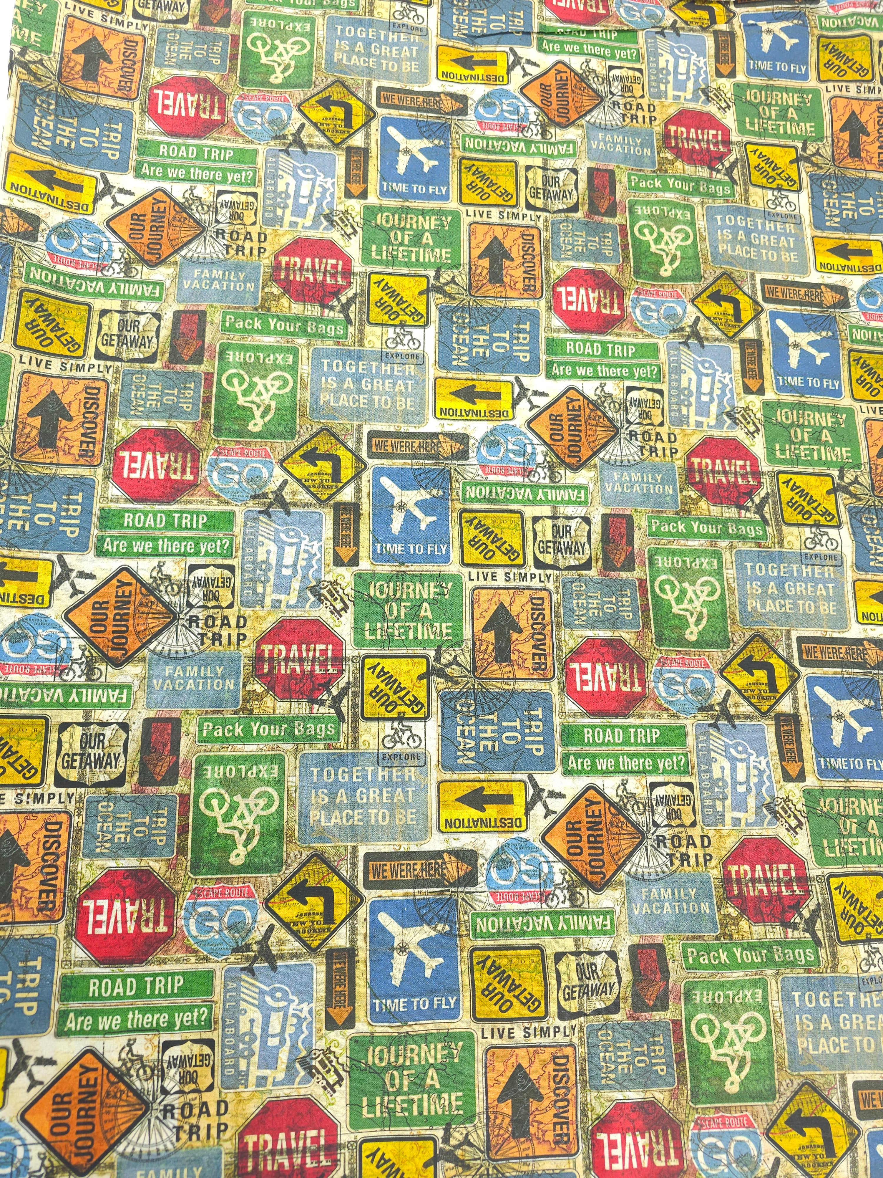 Travel signs Cotton- 2m piece