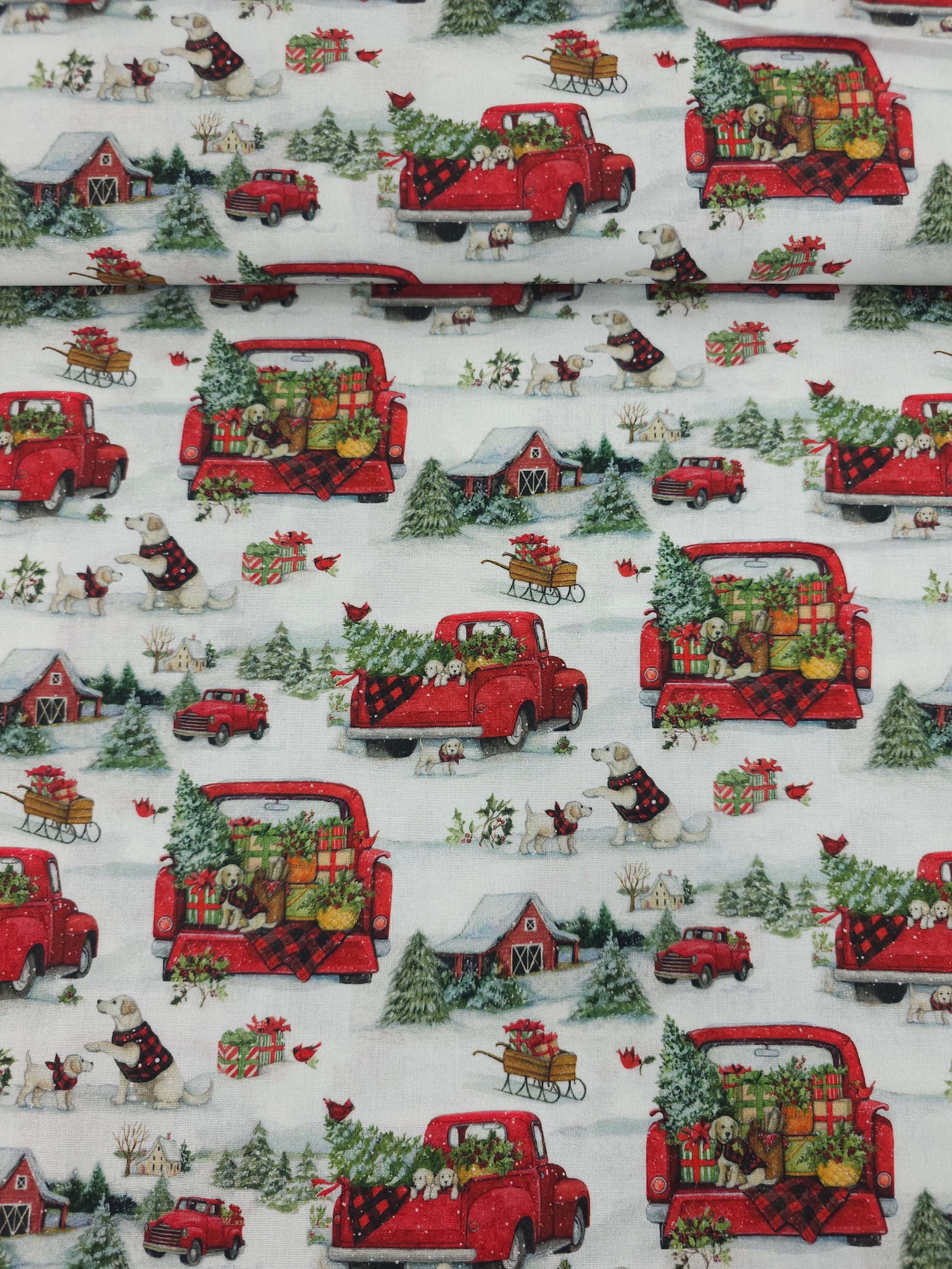 Christmas Dog Holiday 100% Cotton