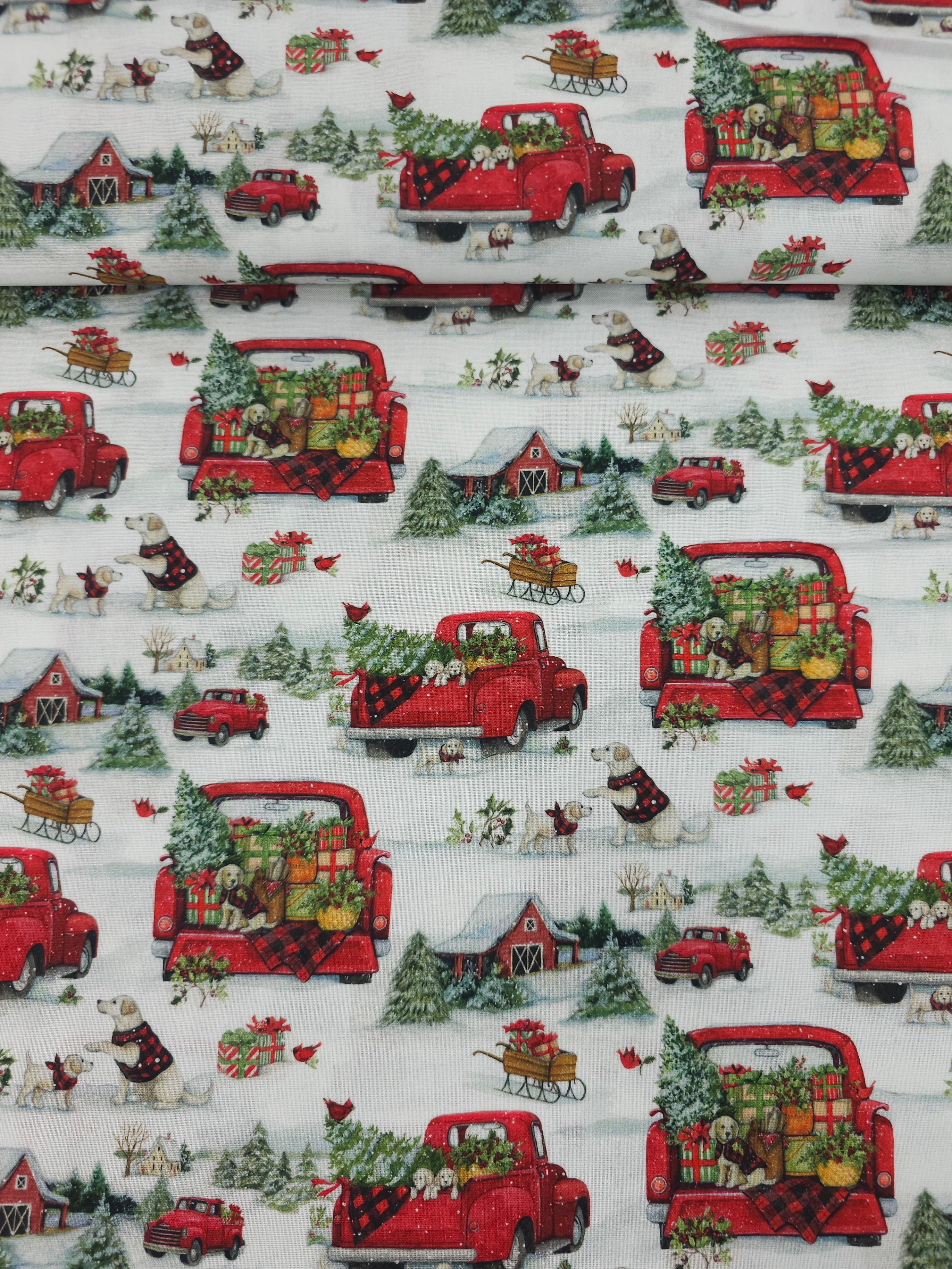 Christmas Dog Holiday 100% Cotton