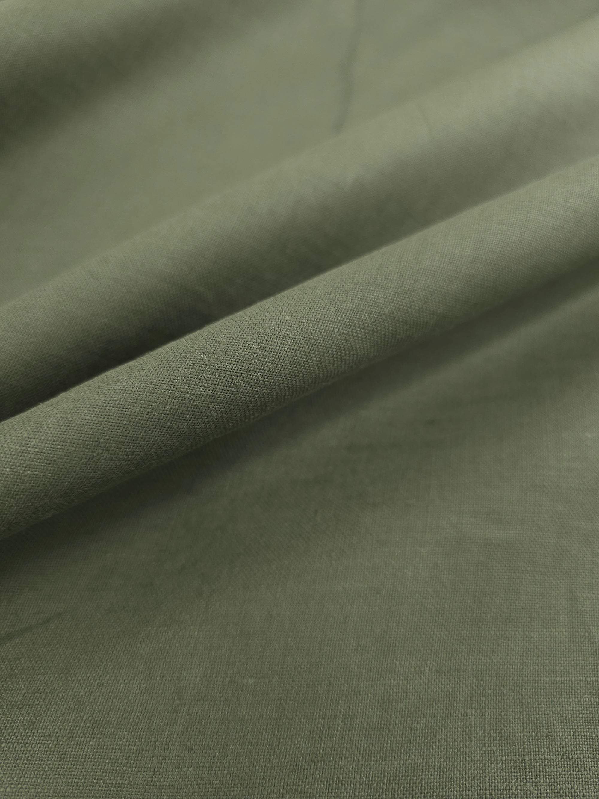 Khaki Green 100% Linen