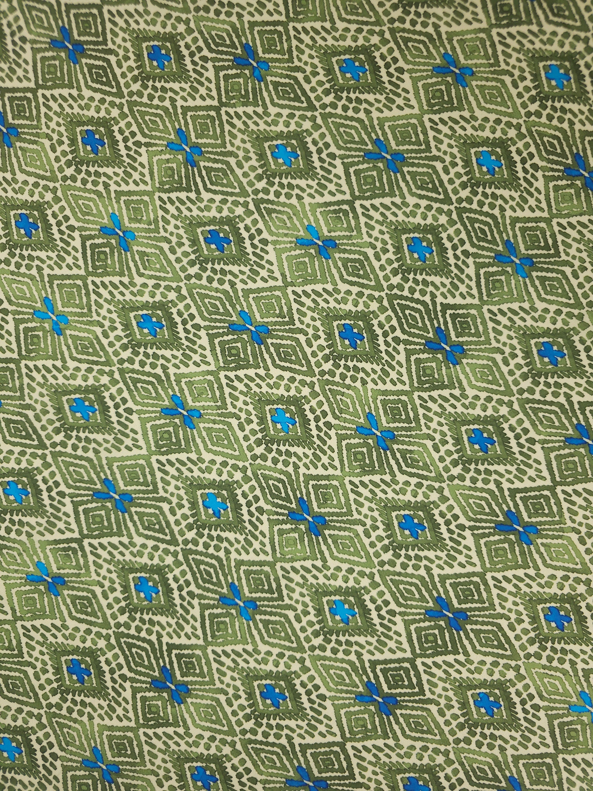 Pistachio Green Vintage Diamond Satin
