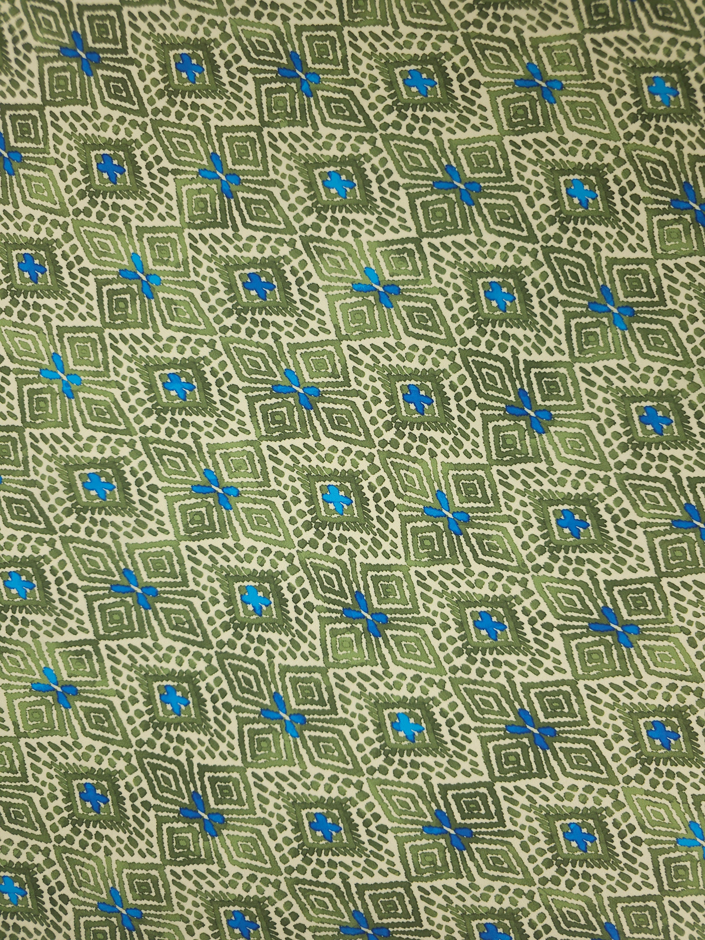 Pistachio Green Vintage Diamond Satin