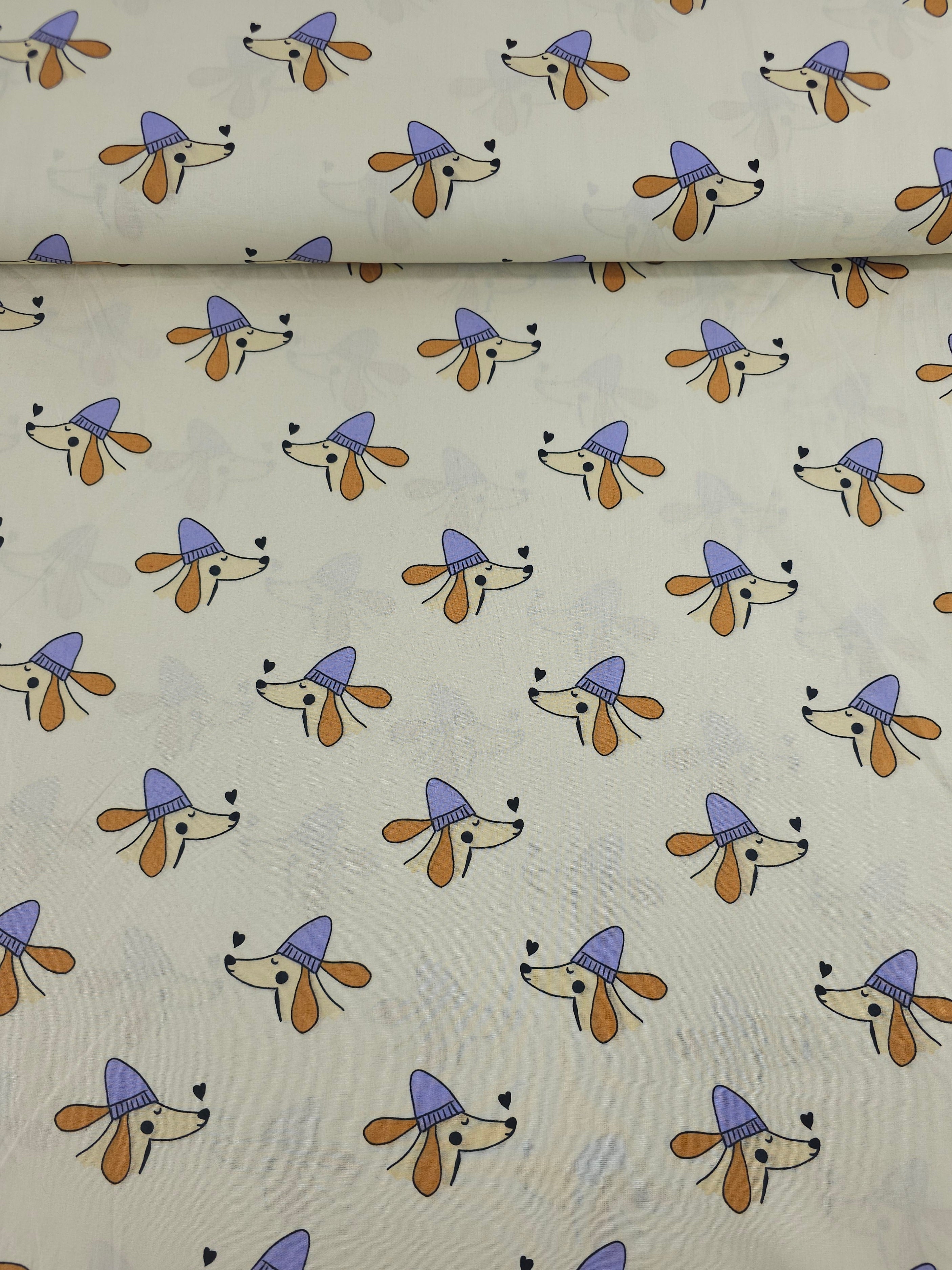 Light Cream Sausage Dog 100% Cotton 57"