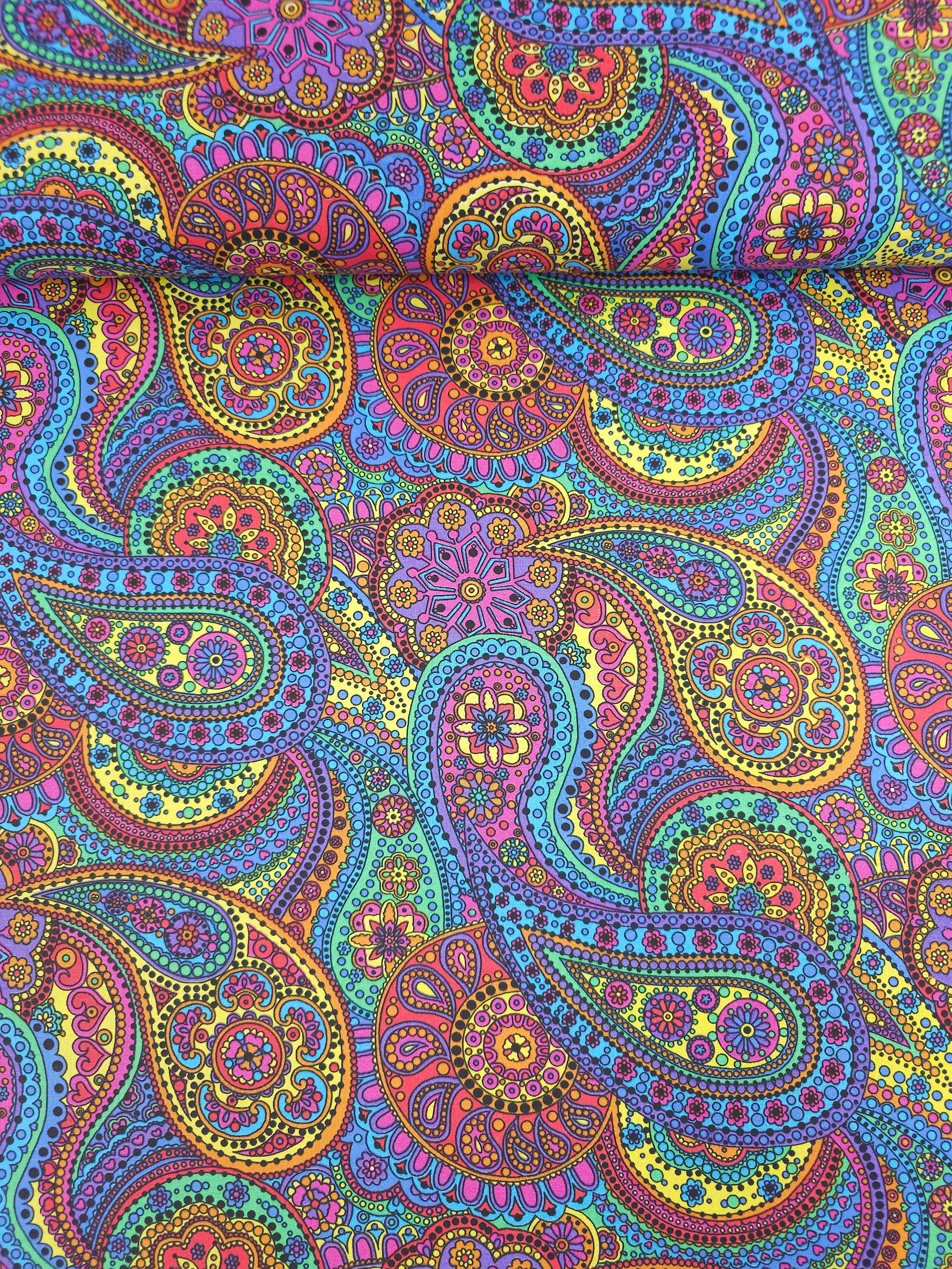 Quirky Paisley Paradise 100% Cotton 106” *EXTRA WIDE*