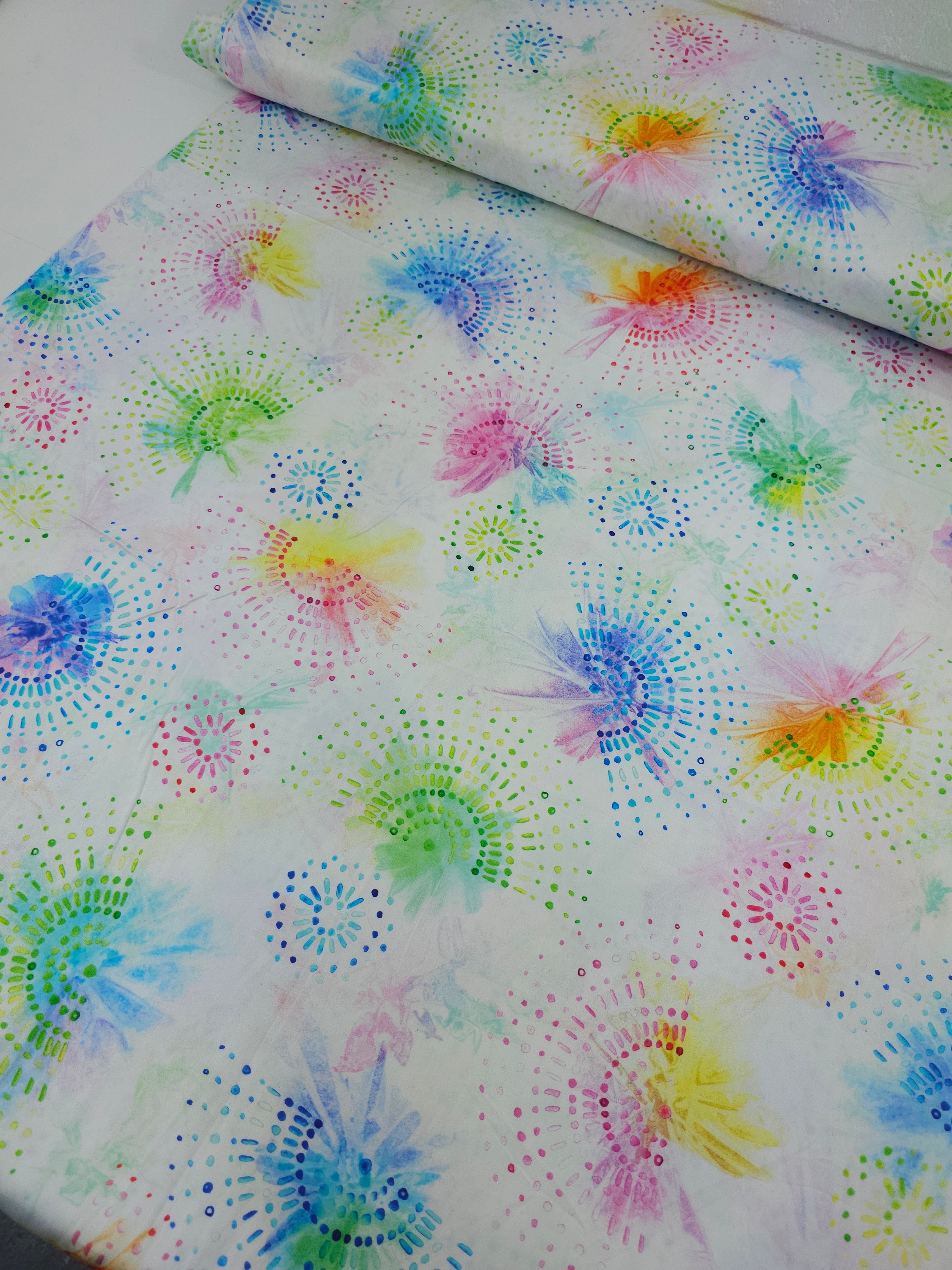 Abstract Garden Gloss Cotton Sateen 102" - Robert Kaufman *EXTRA WIDE*