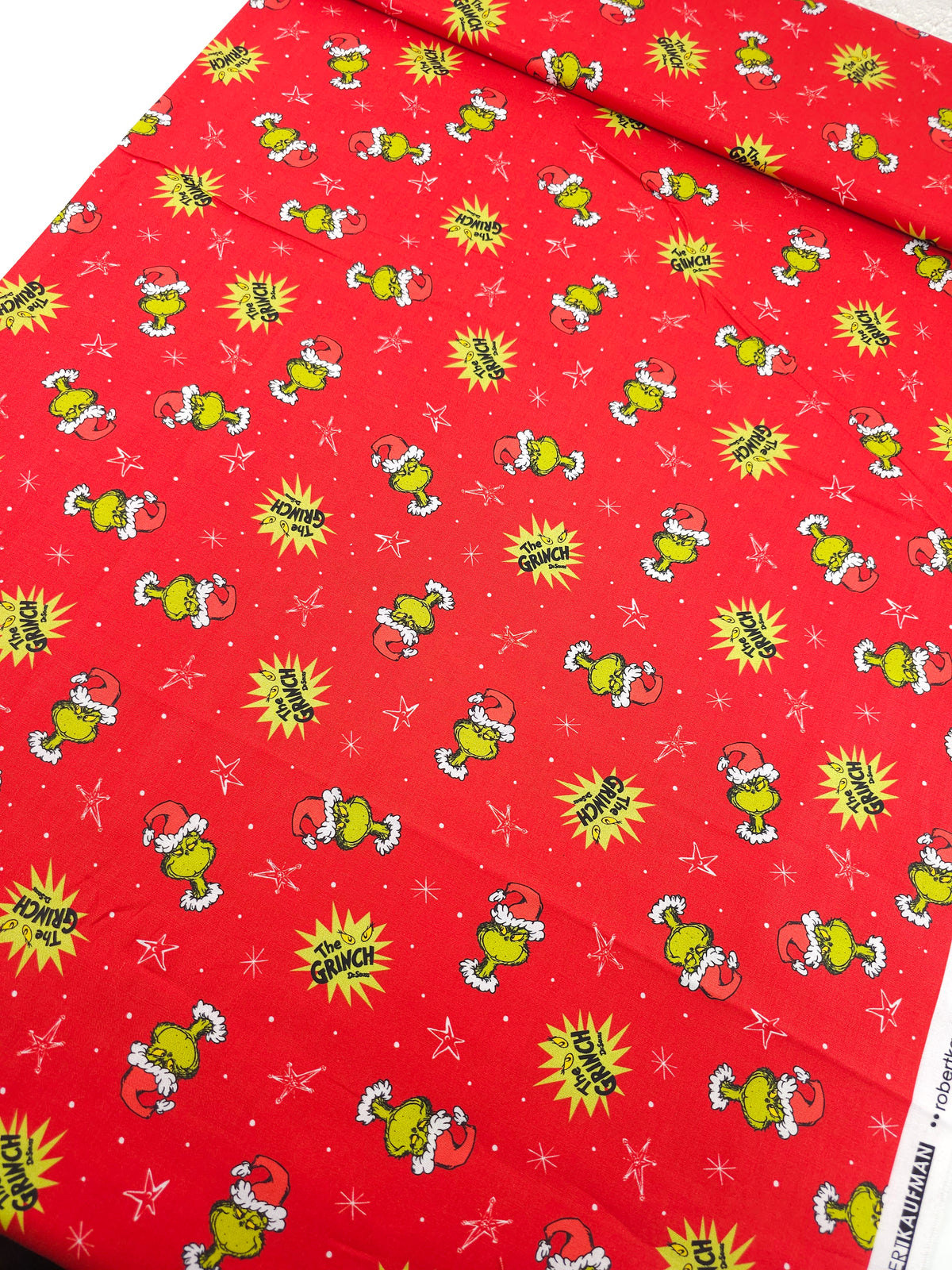 The Grinch Tossed Heads 100% Cotton - Robert Kaufman