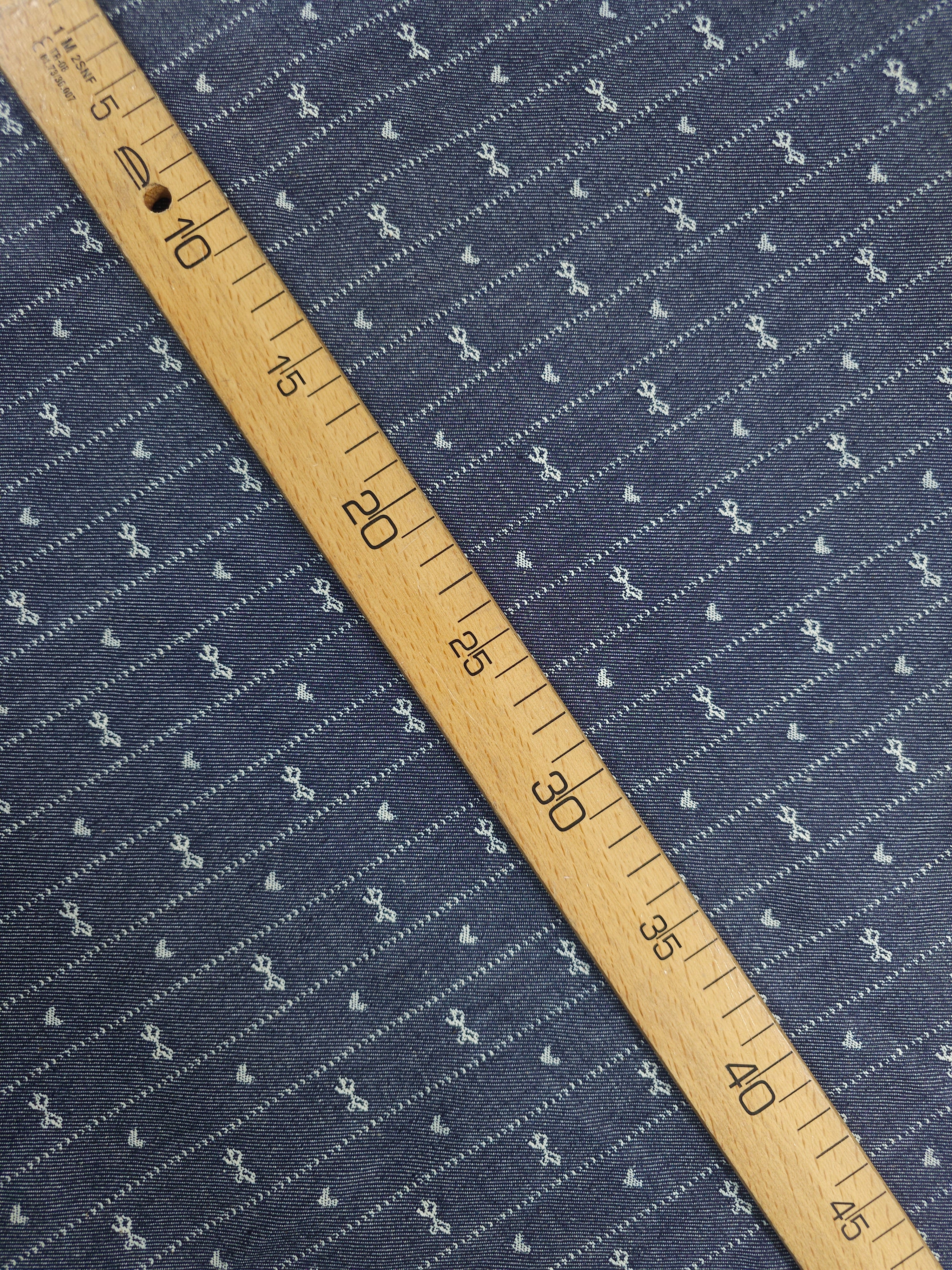 Mini Bow Heart Stripe Denim
