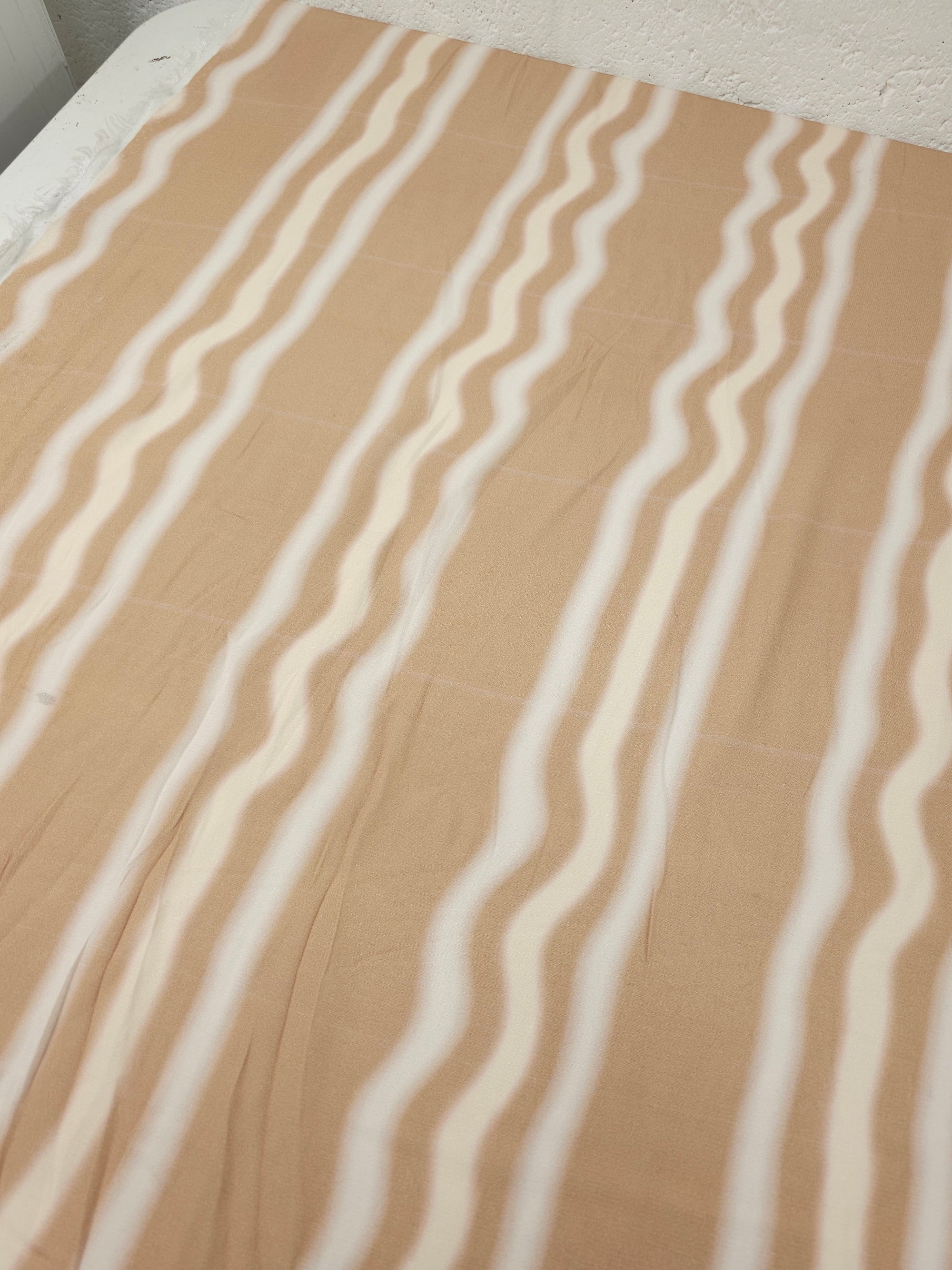 Sandy Blur Stripe Viscose Crepe *DEFECT*
