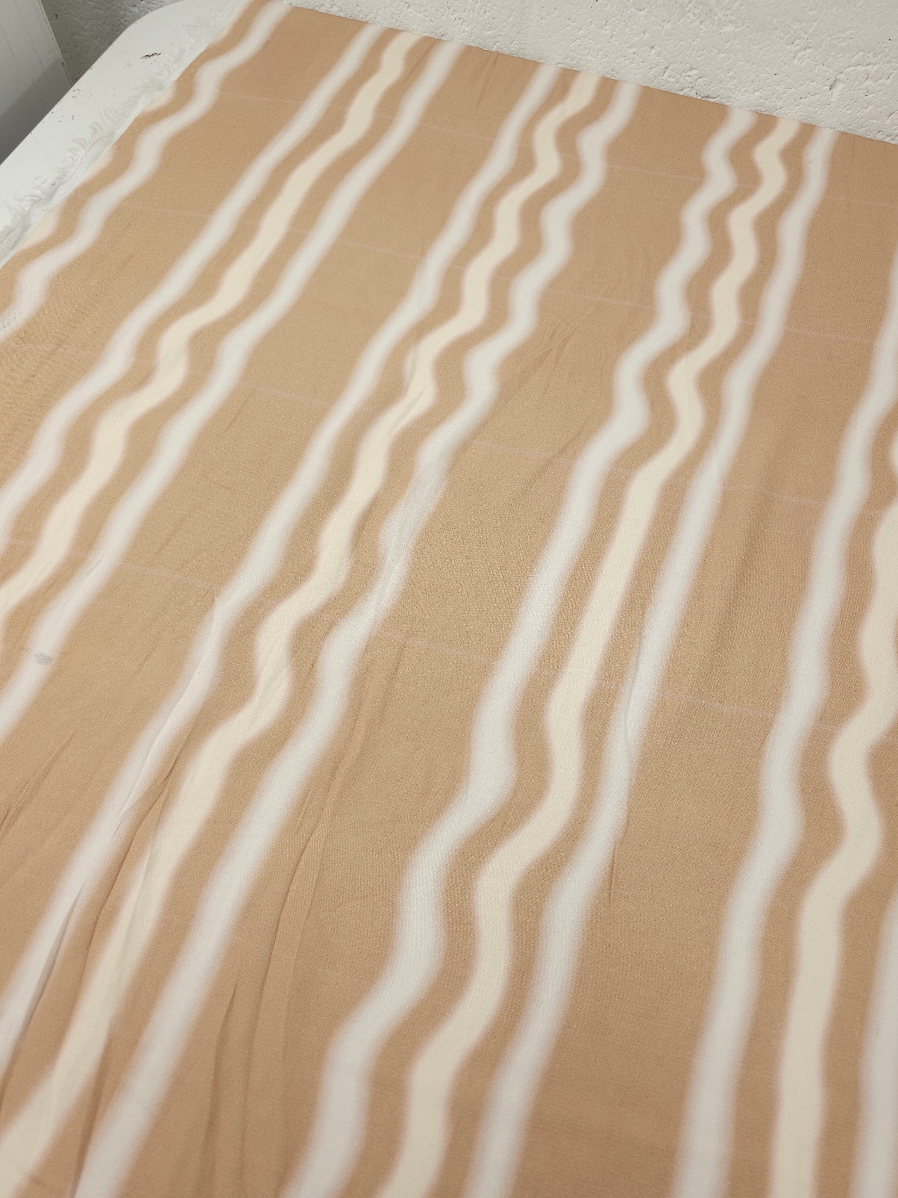 Sandy Blur Stripe Viscose Crepe *DEFECT*