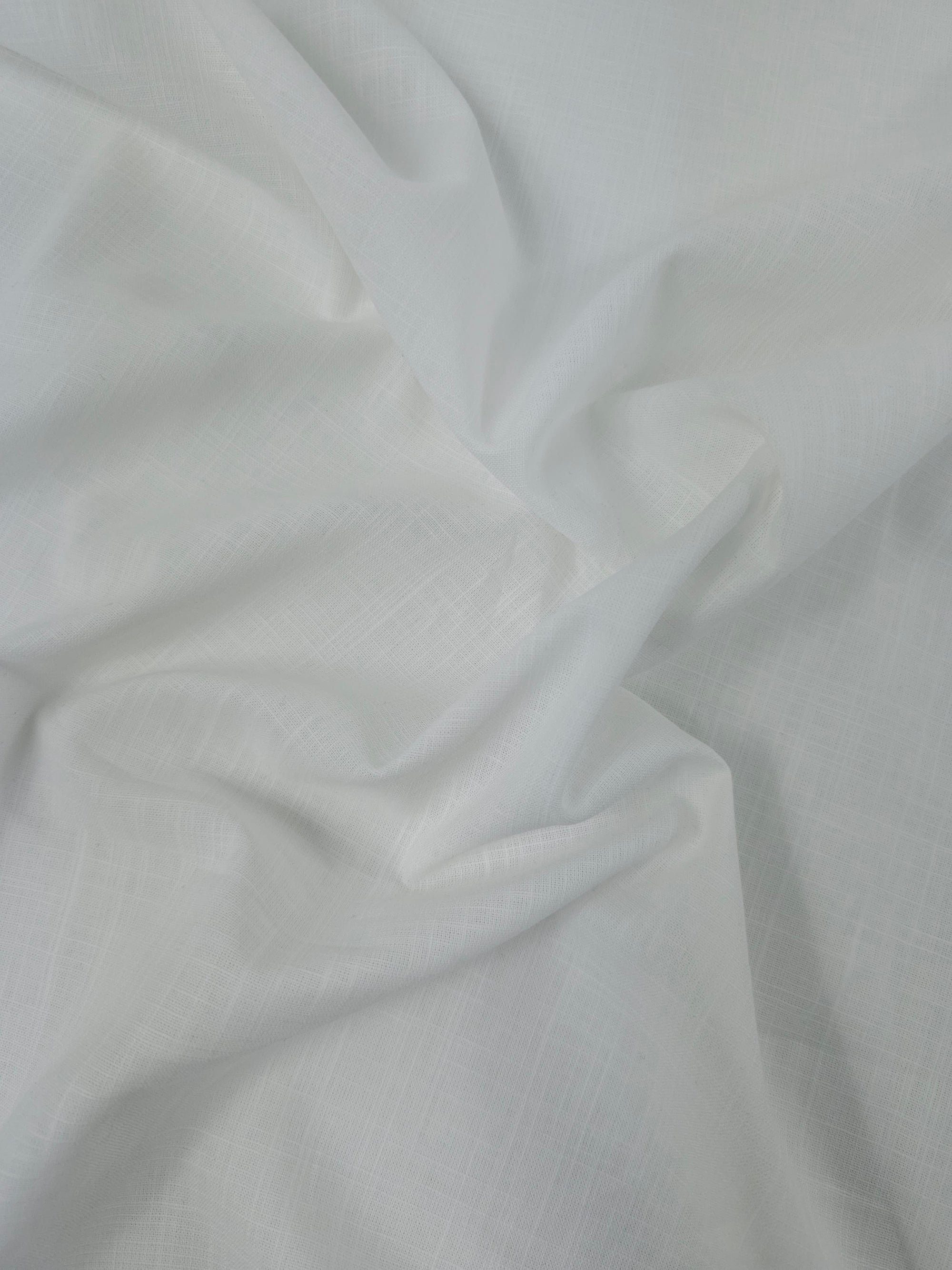 White Slub Look Cotton