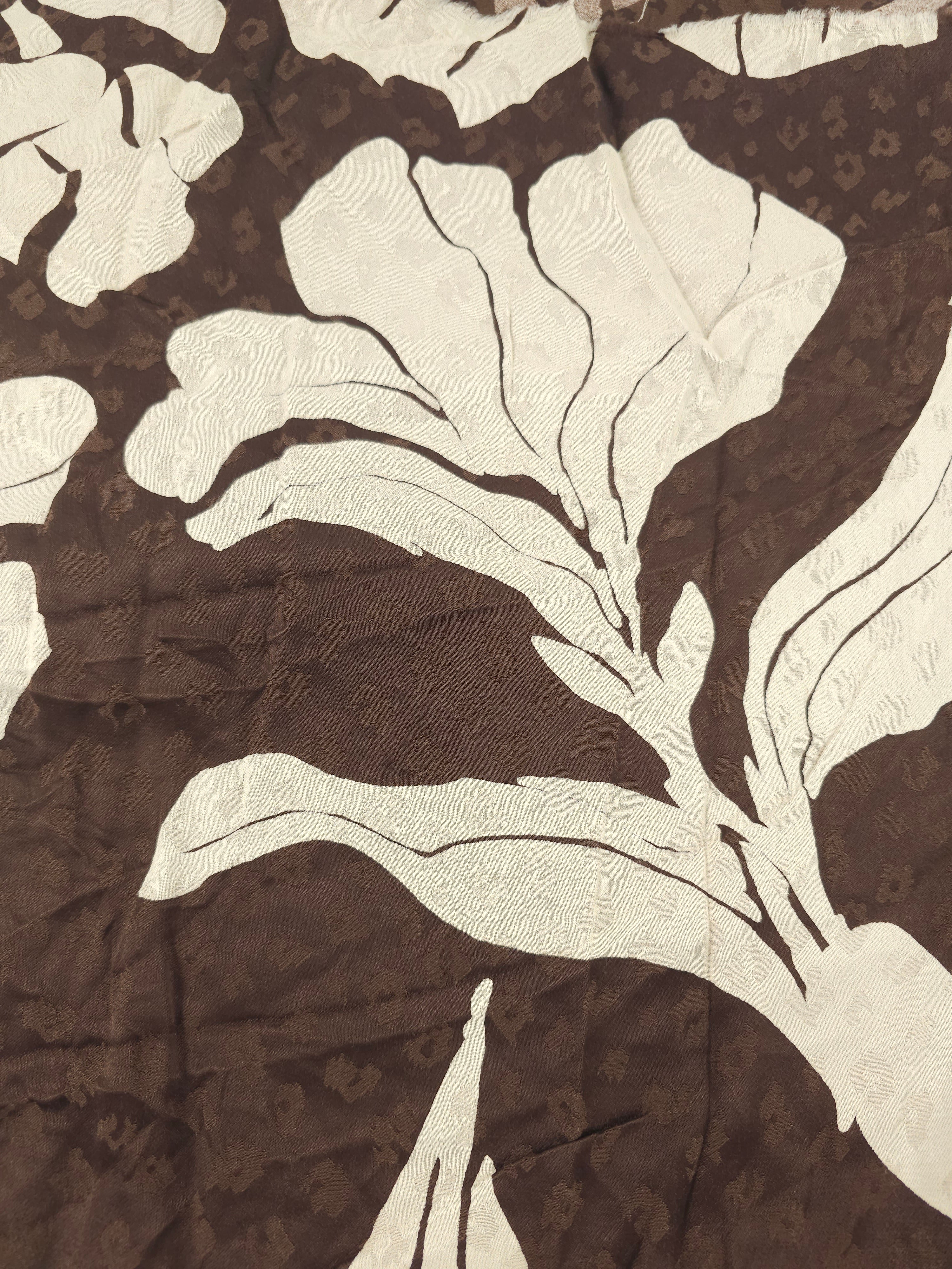 Cheetah undertoned floral Viscose sateen- 1.6m piece
