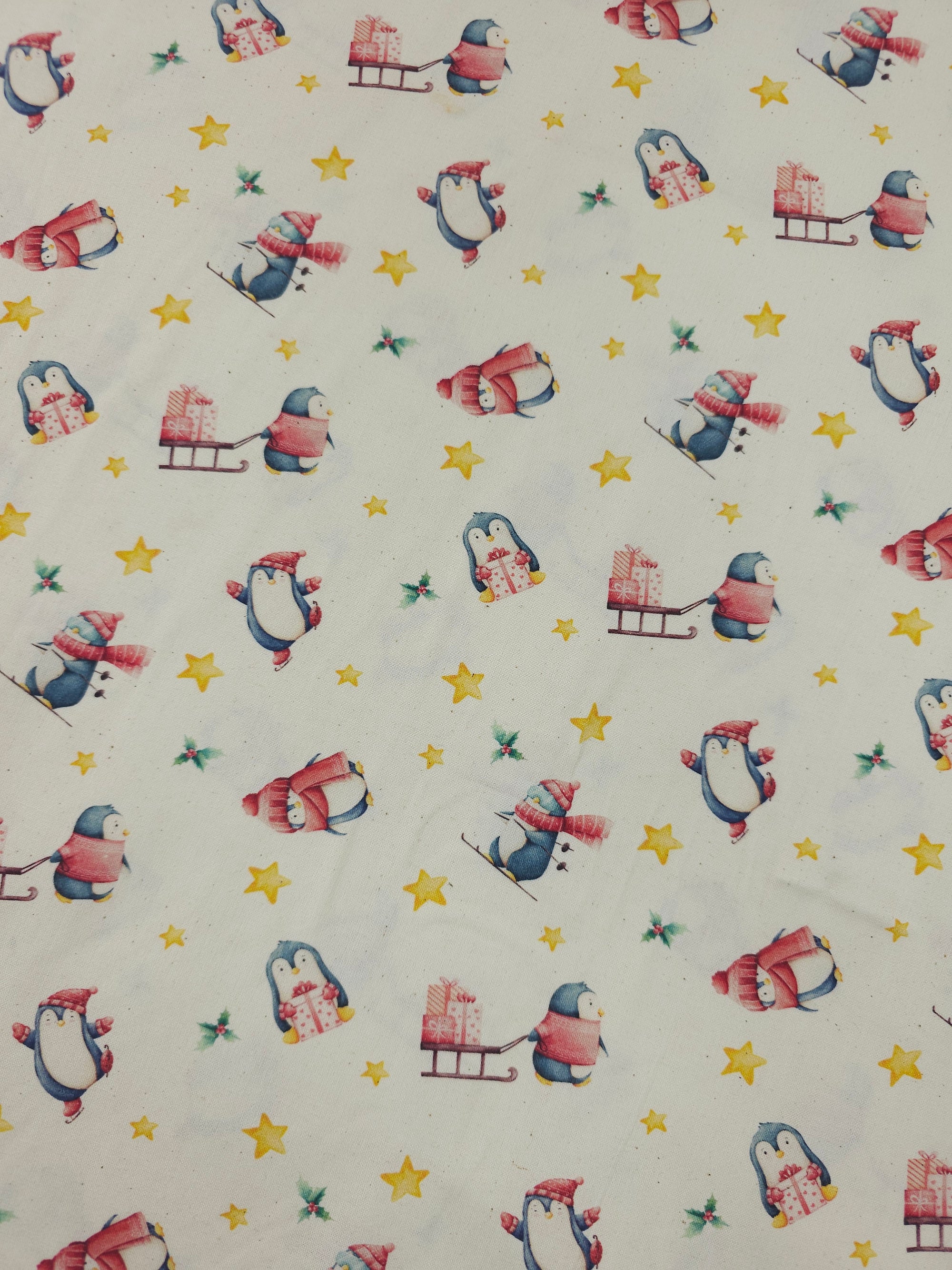 Penguin Festivities 100% Cotton 60"
