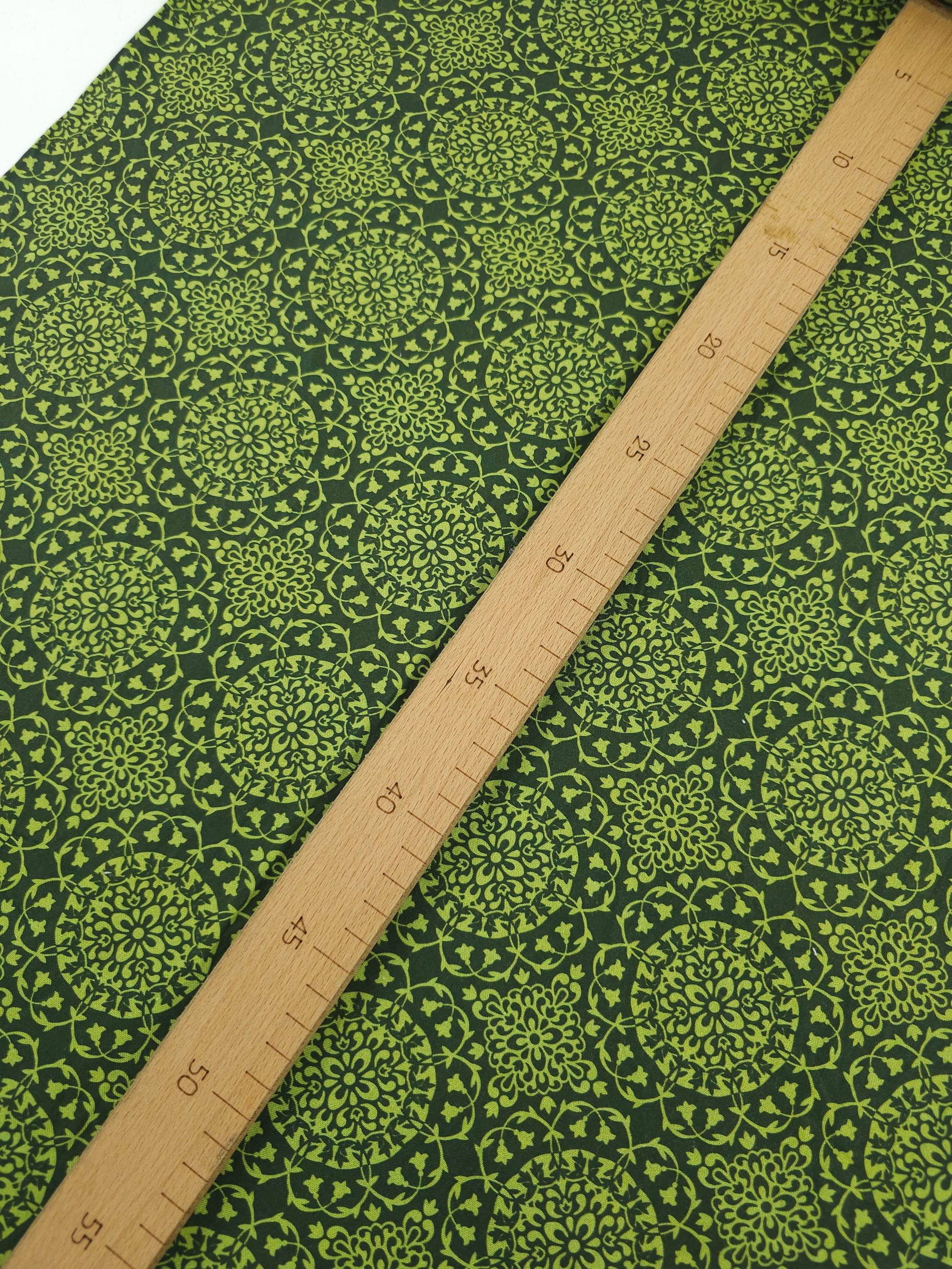 Olive/Dark Green Crochet Look Circle Spiral 100% Cotton