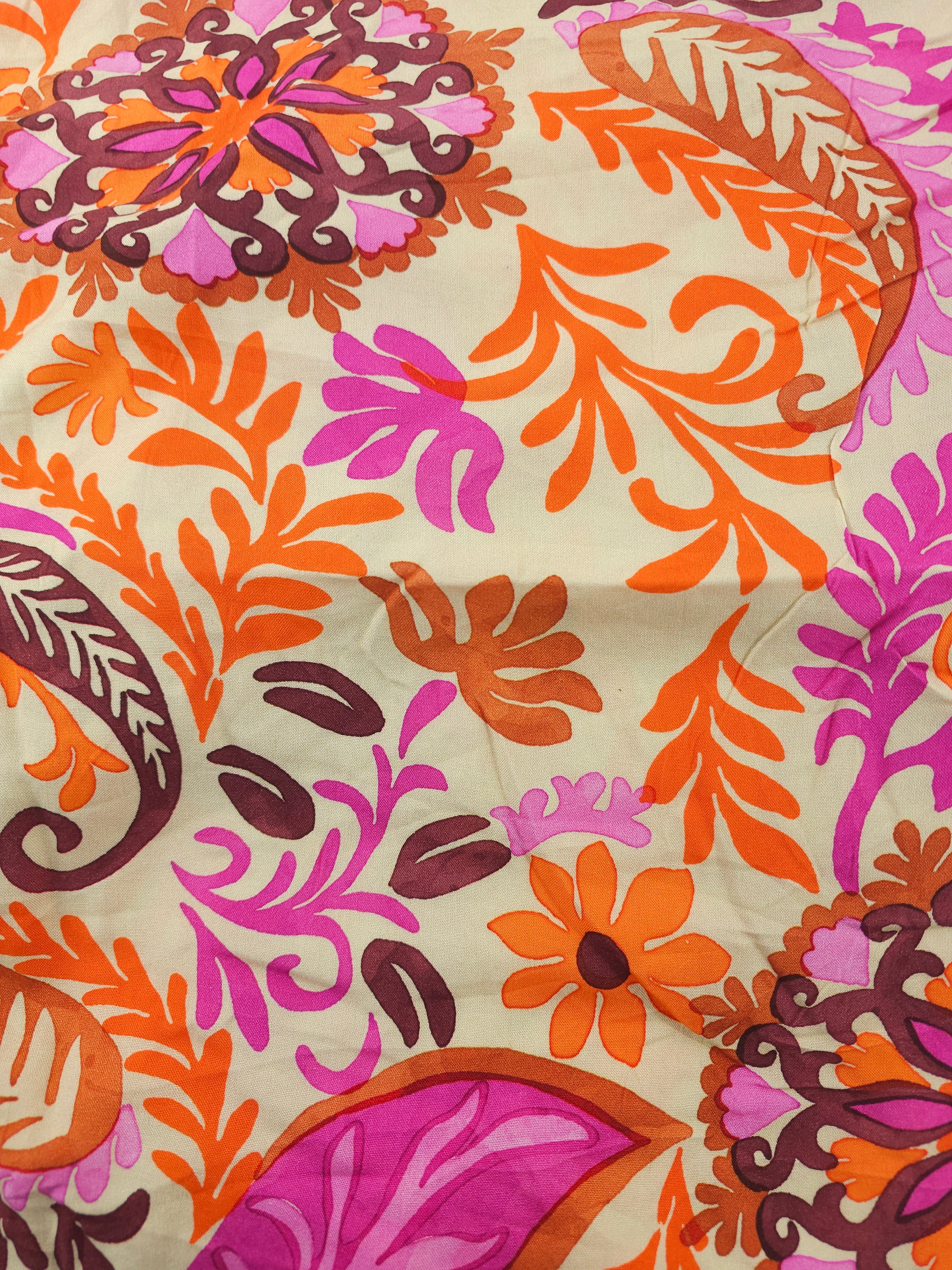 Sunset flower paisley Viscose- 3m piece