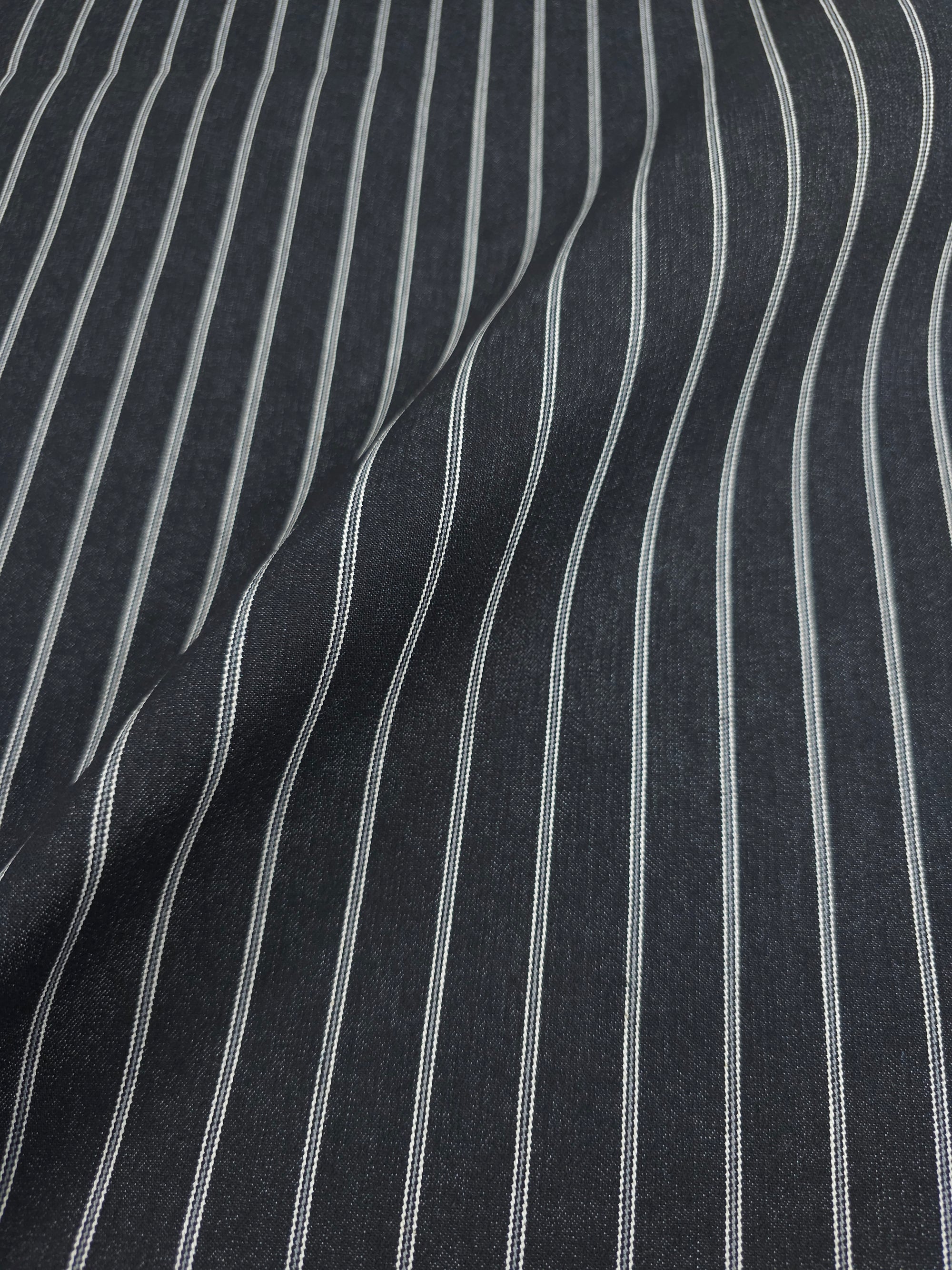 Black/Grey Stripe Denim