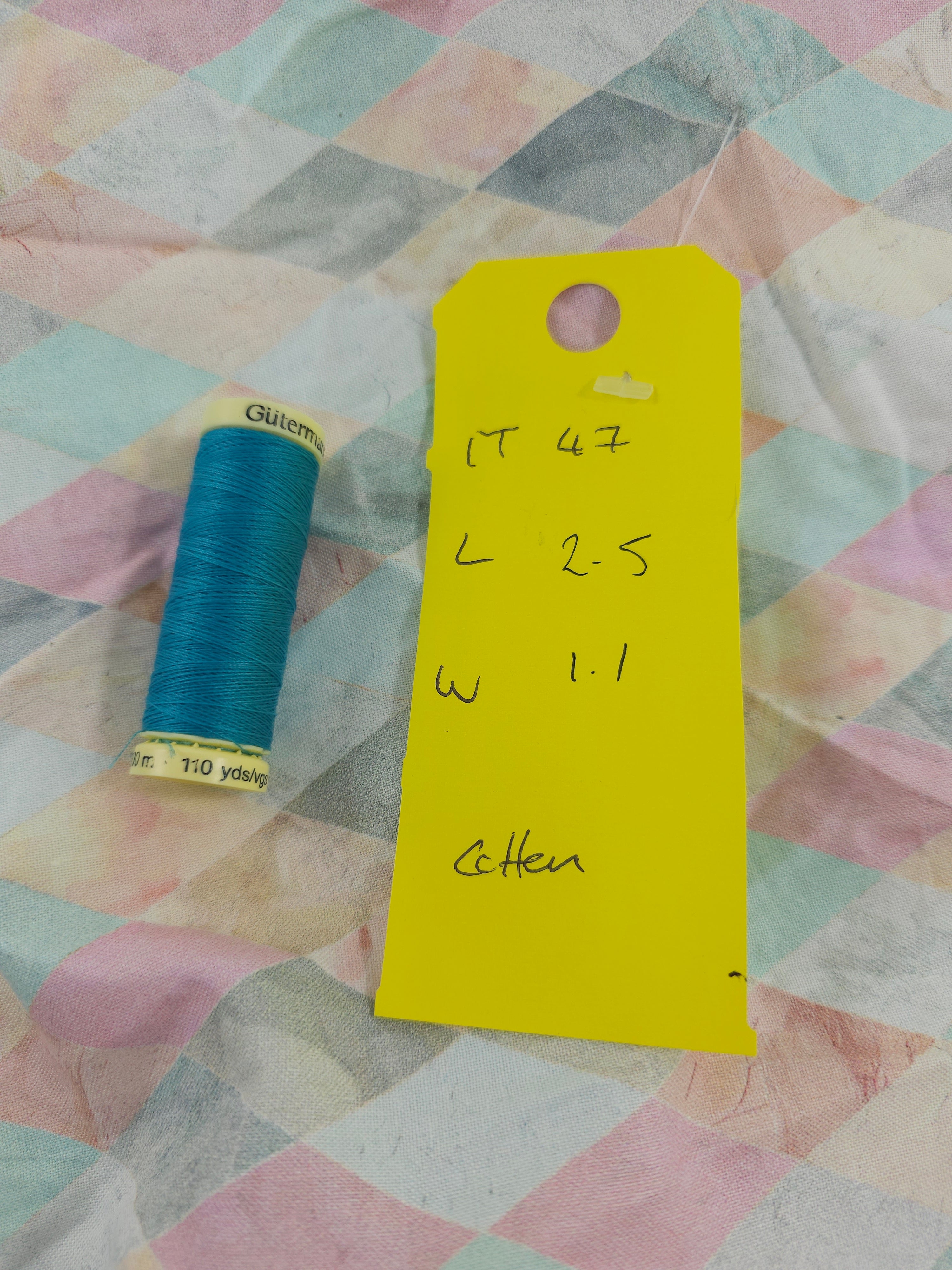 Pastel diamond Cotton- 2.5m piece