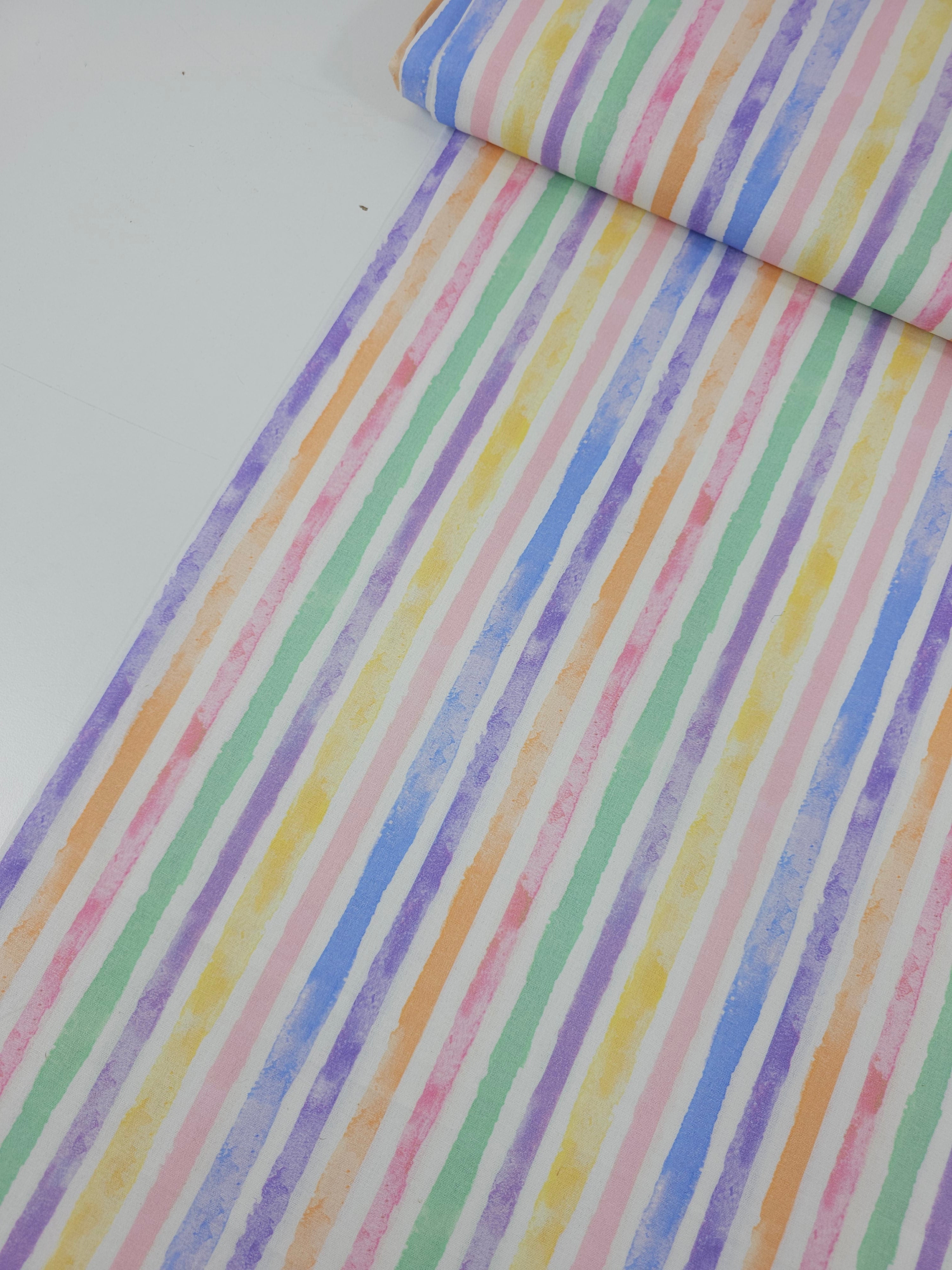 Washed Pastel Stripe 100% Cotton