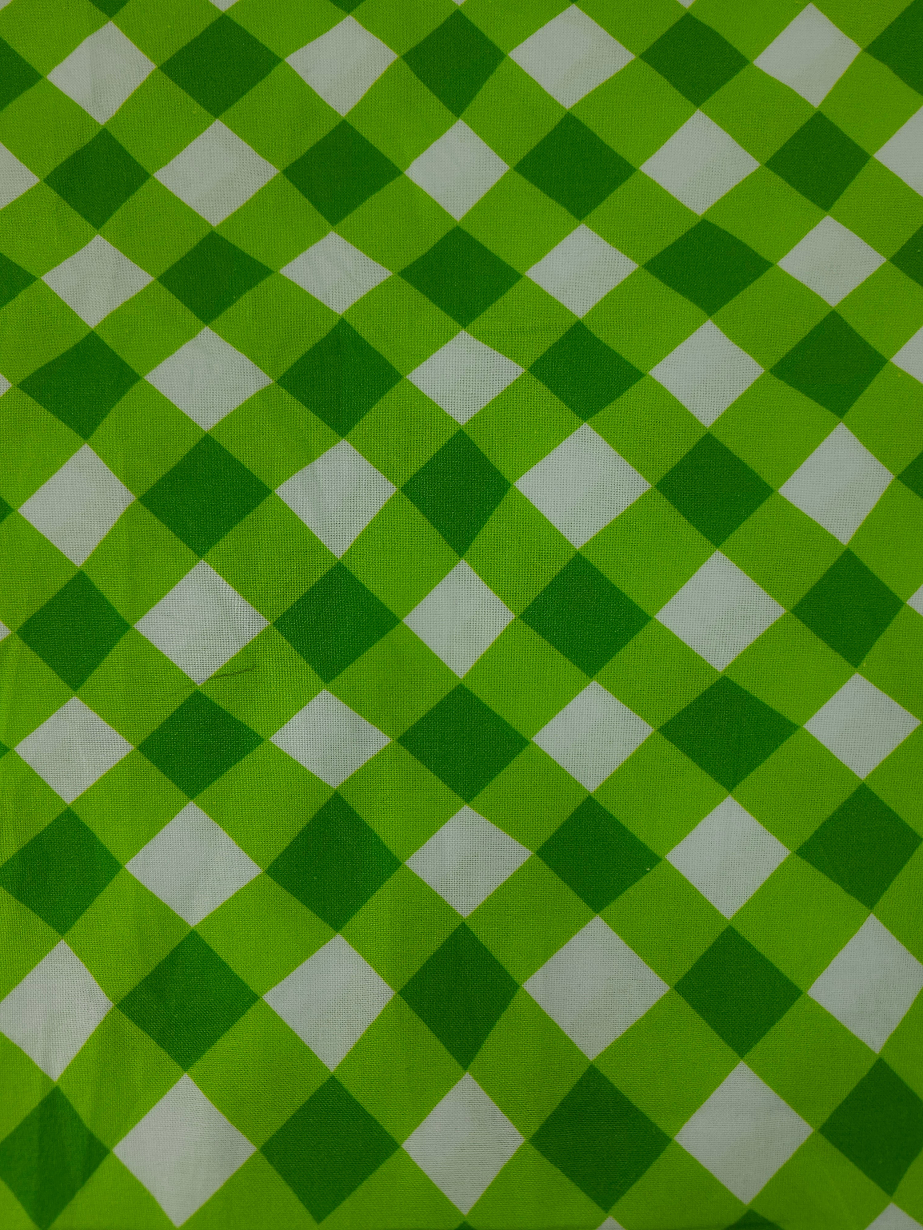 Light Green Picnic Gingham 100% Cotton