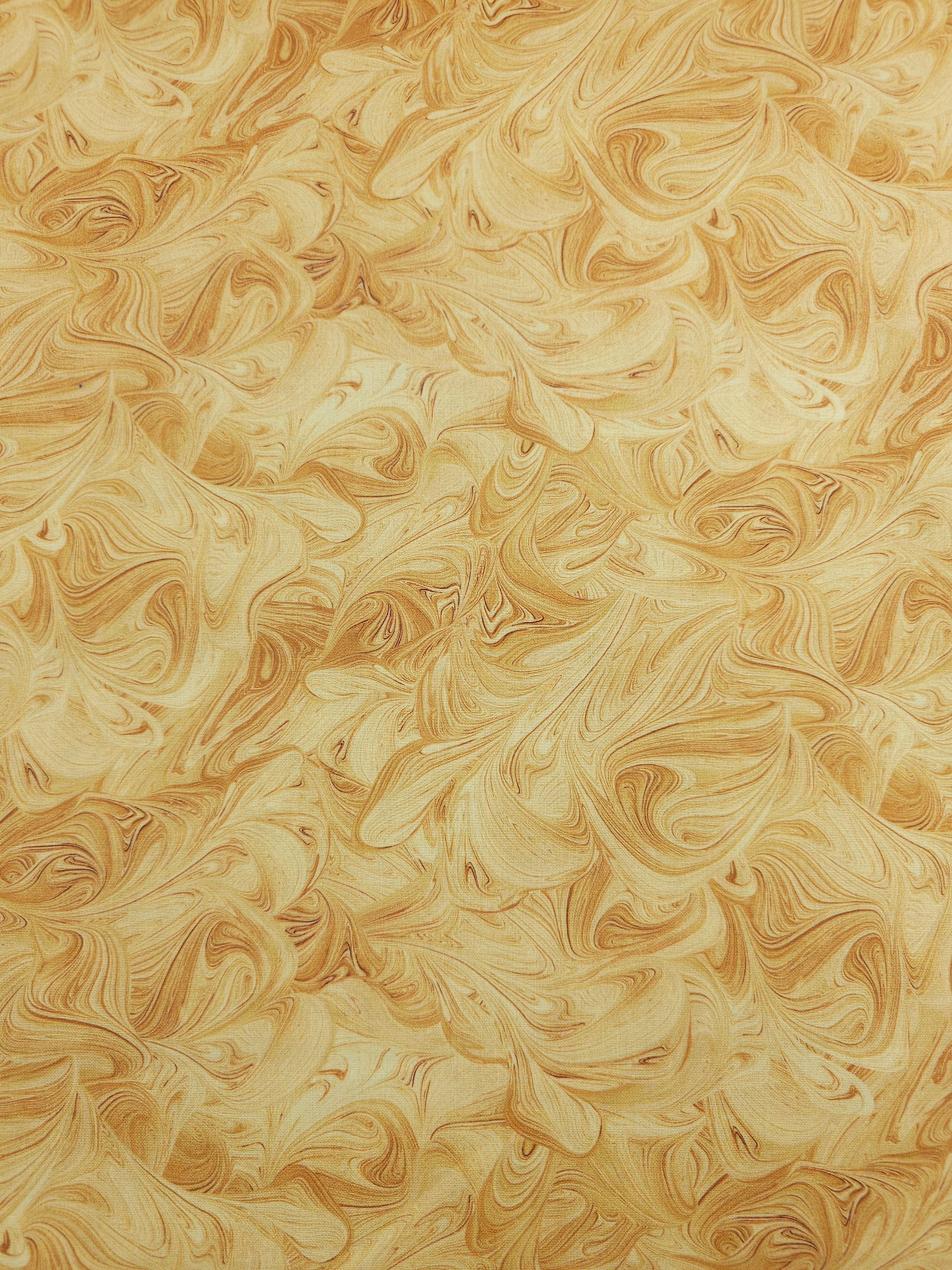 Honey Yellow Marble Swirl 100% Cotton 118" *EXTRA WIDE*