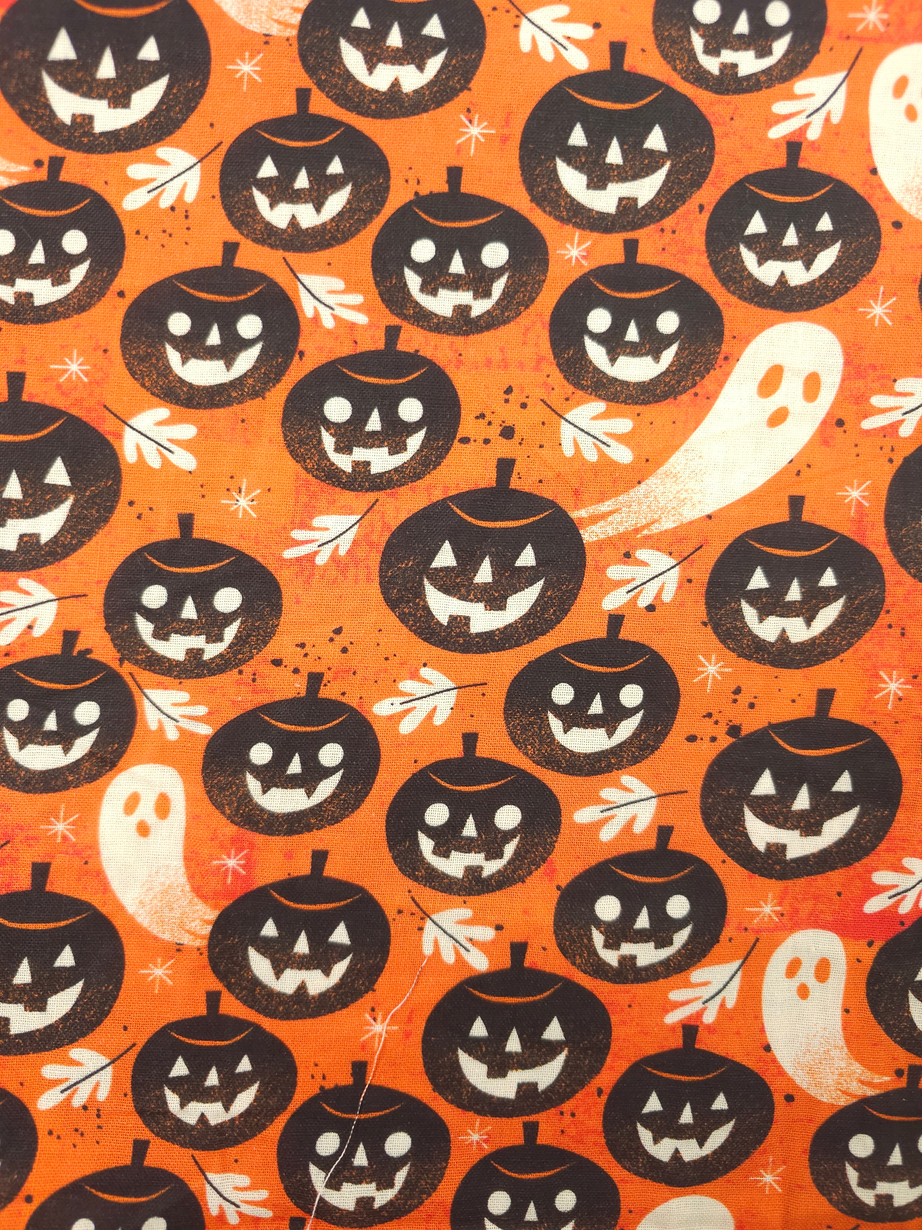 Pumpkin ghost cotton- 1m