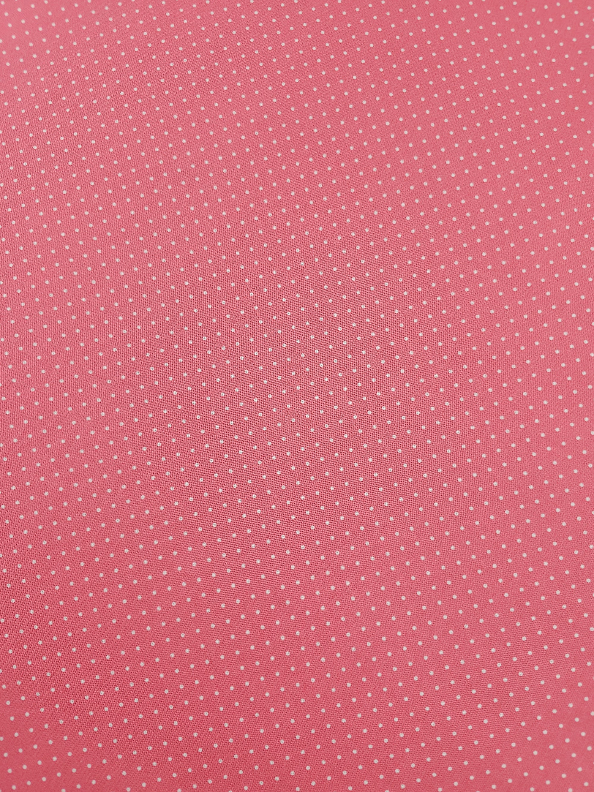 Candy Pink Micro Polka Dot 100% Cotton 60"