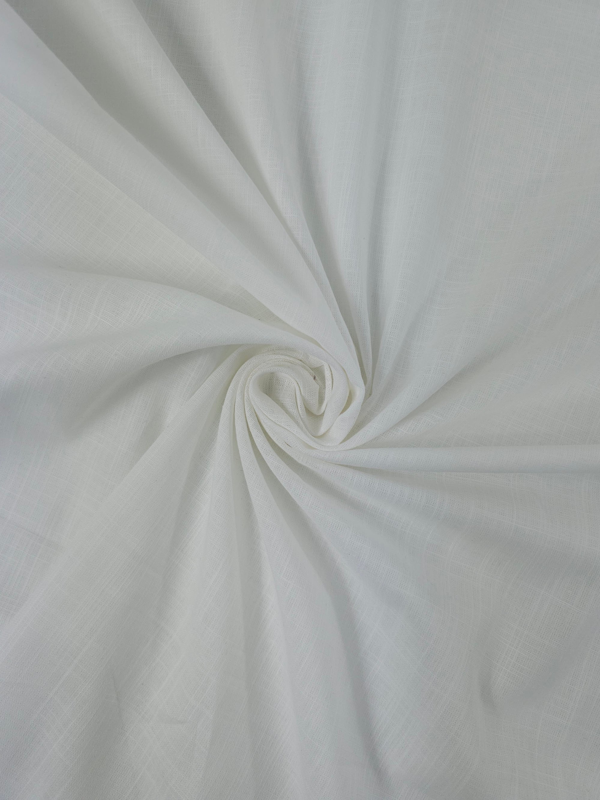 White Slub Look Cotton