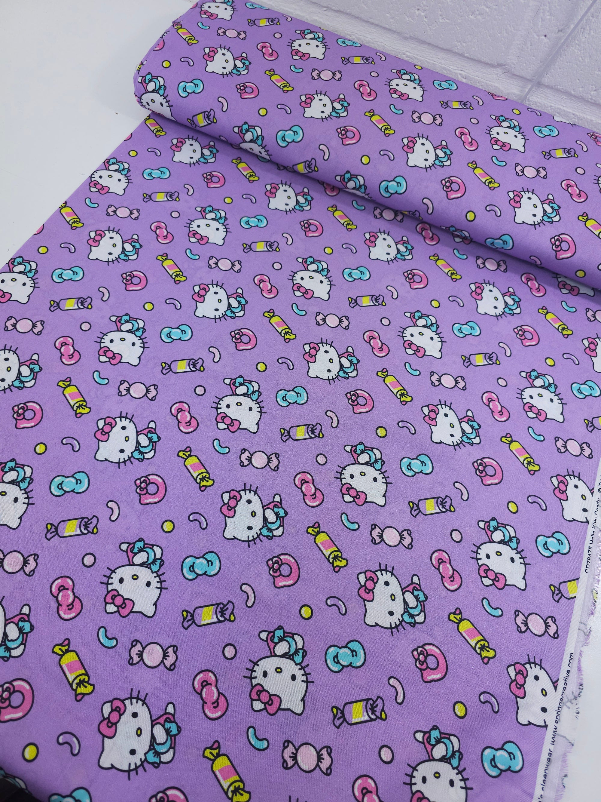 Purple Hello Kitty Candy Land 100% Cotton