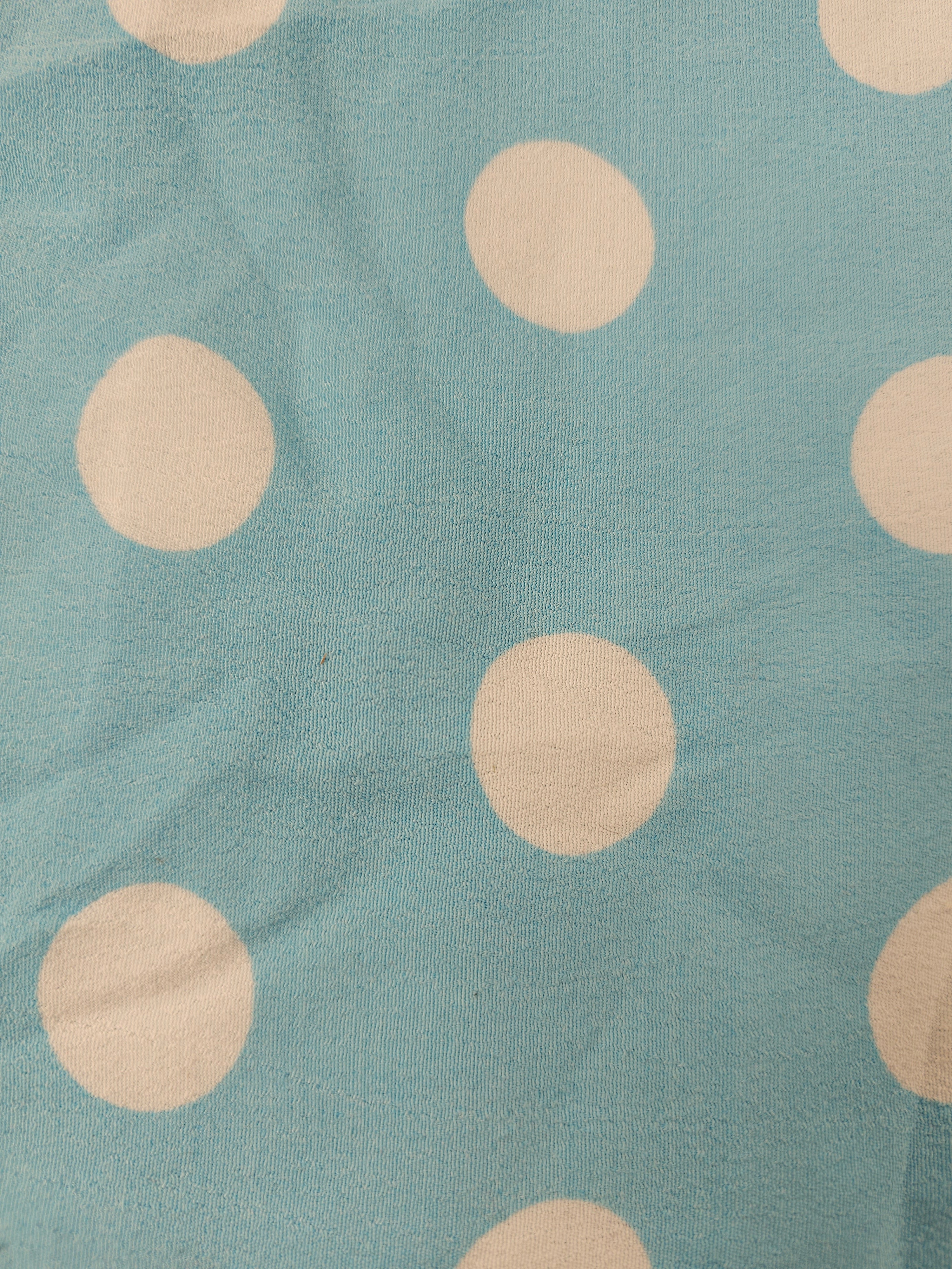 Sky blue polka Viscose- 1.5m piece