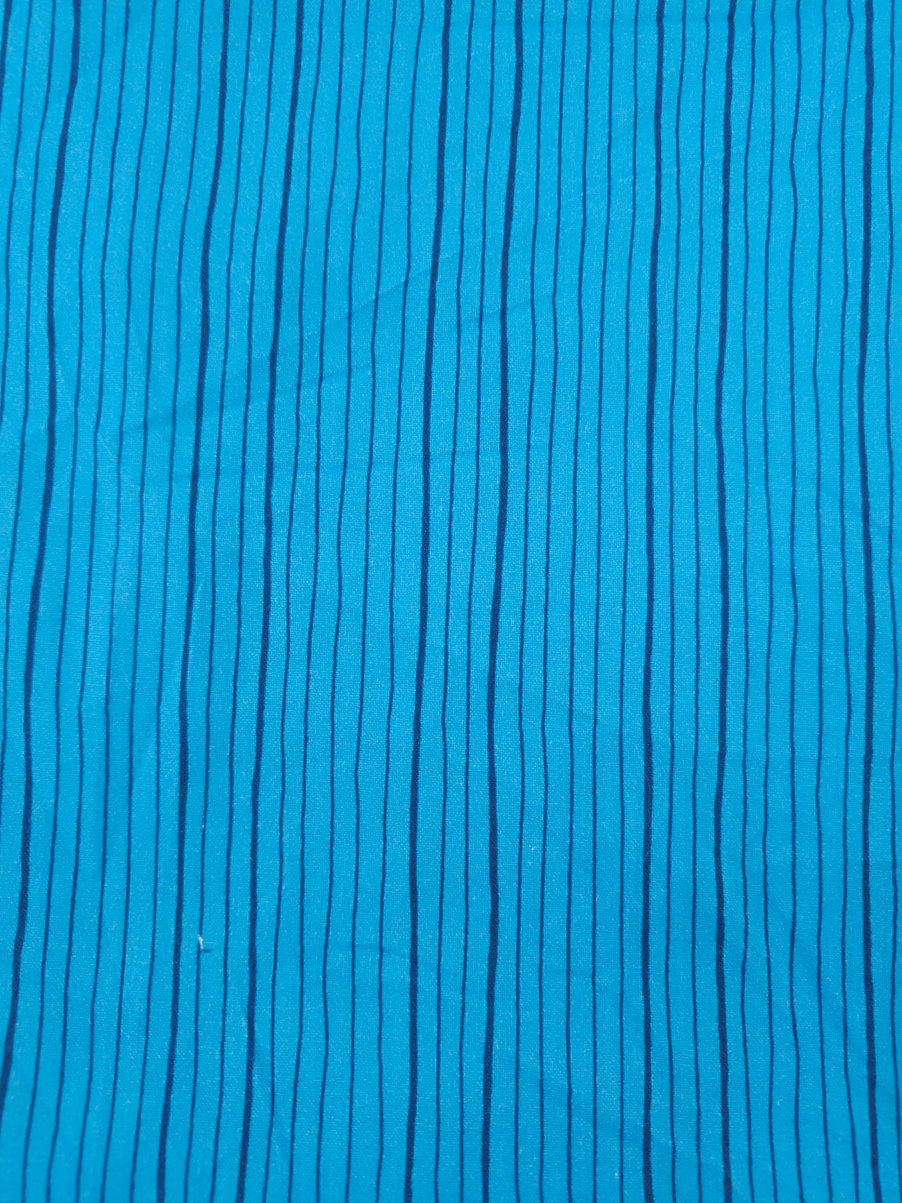 Blue stripe Cotton- 1.2m piece