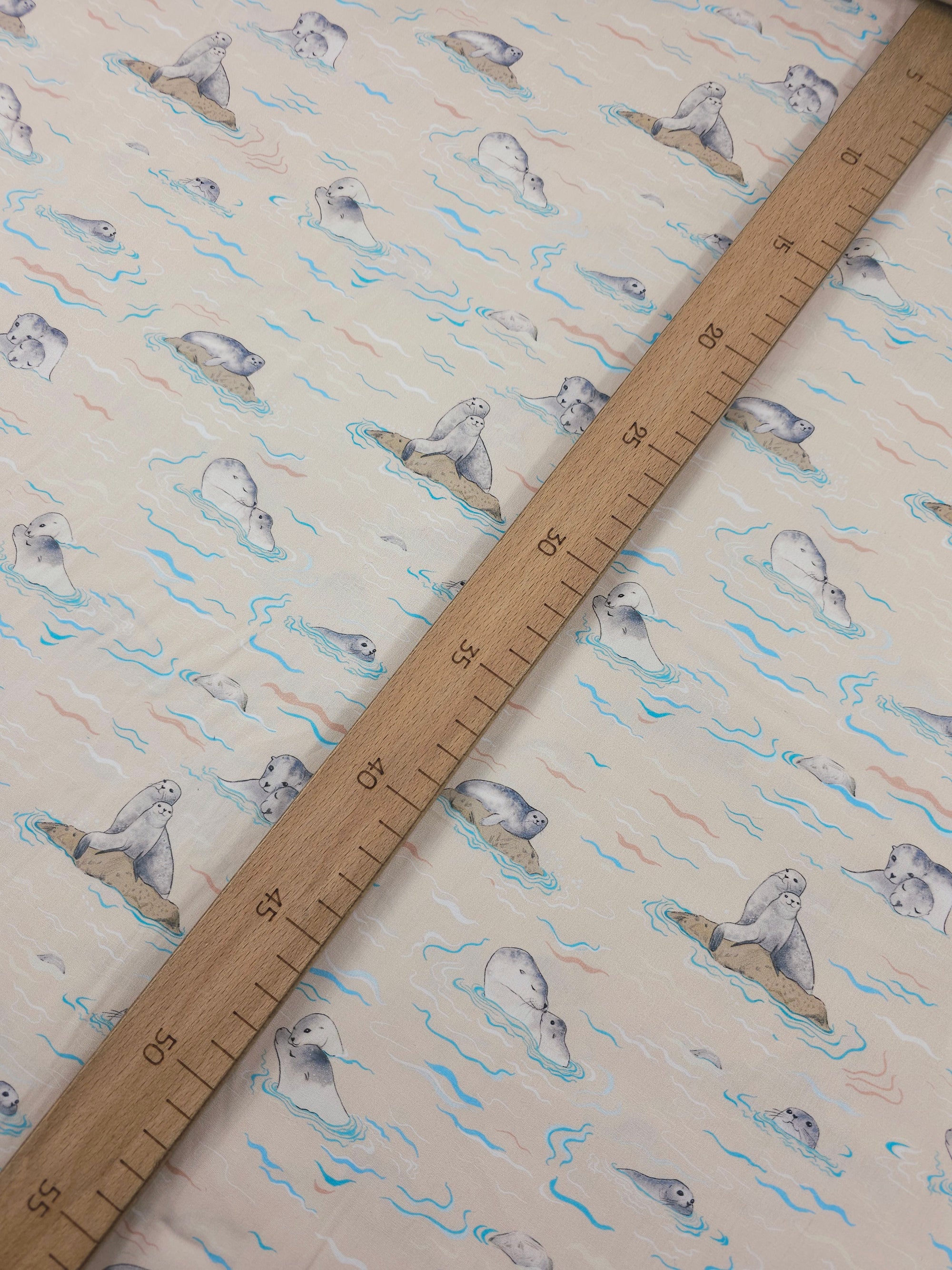 Peach Friendly Seals 100% Cotton 57"