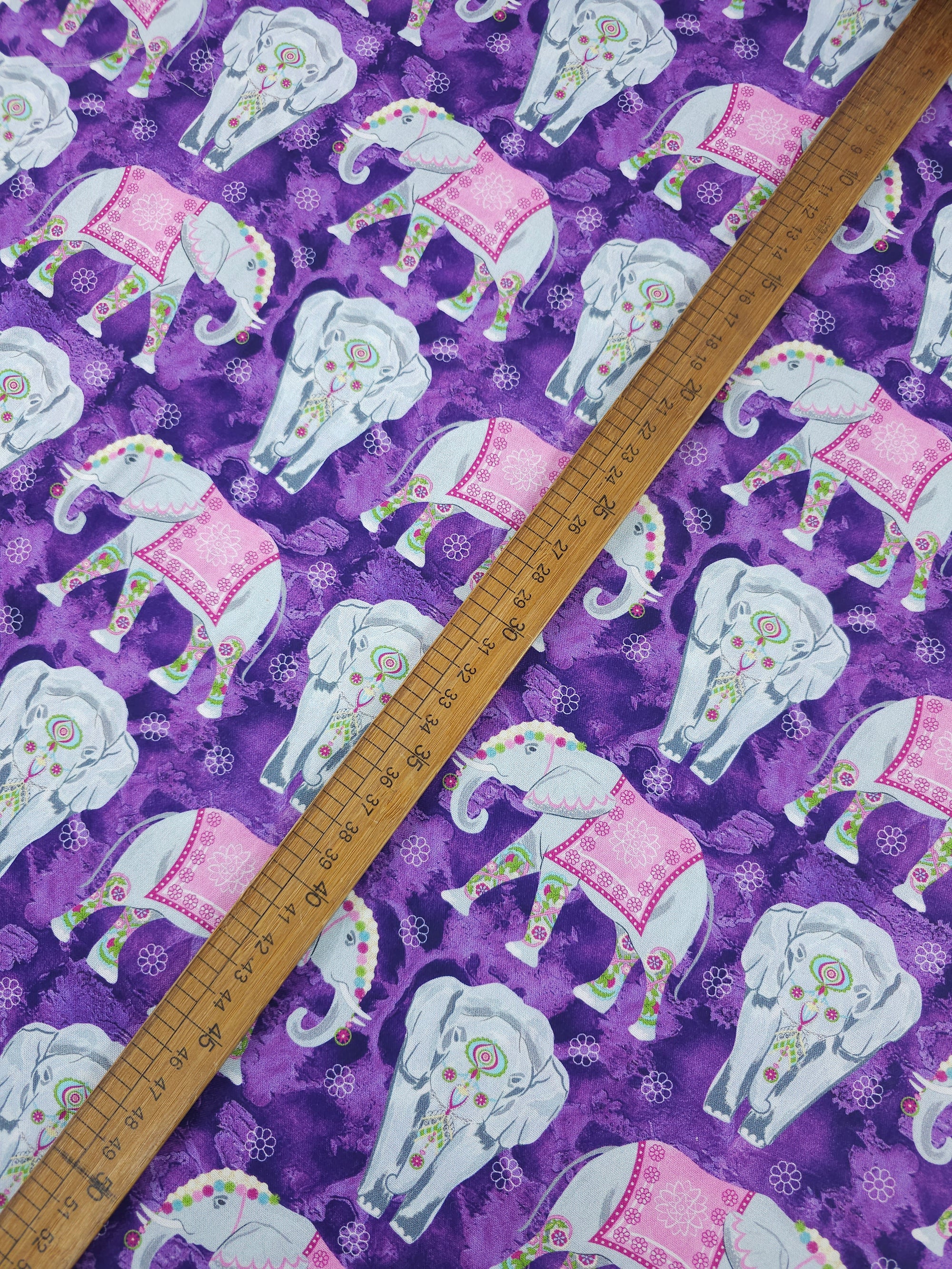 Purple Elephant Festival 100% Cotton