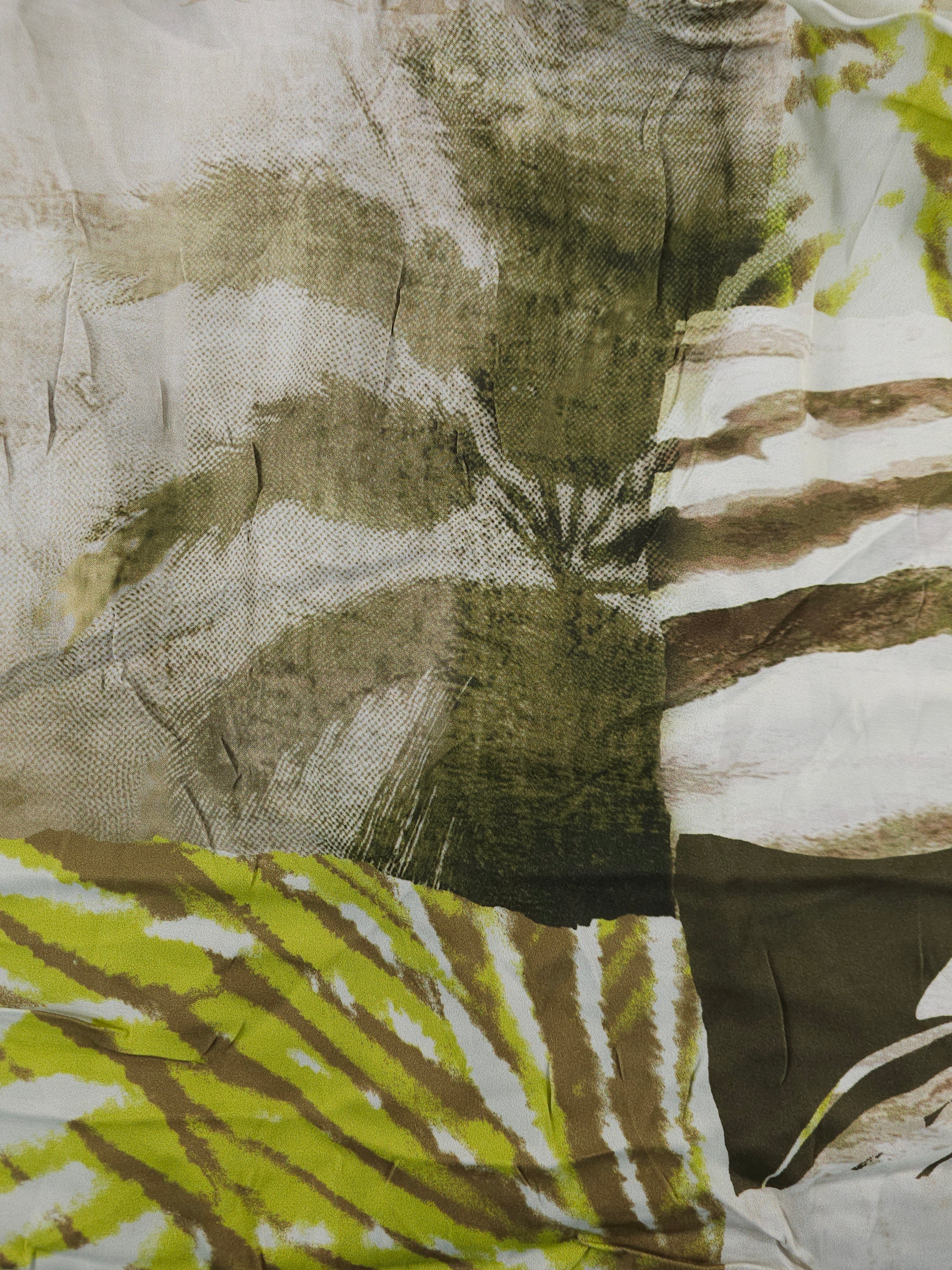 Tropical Fronds Viscose Satin  - 1.6m Piece